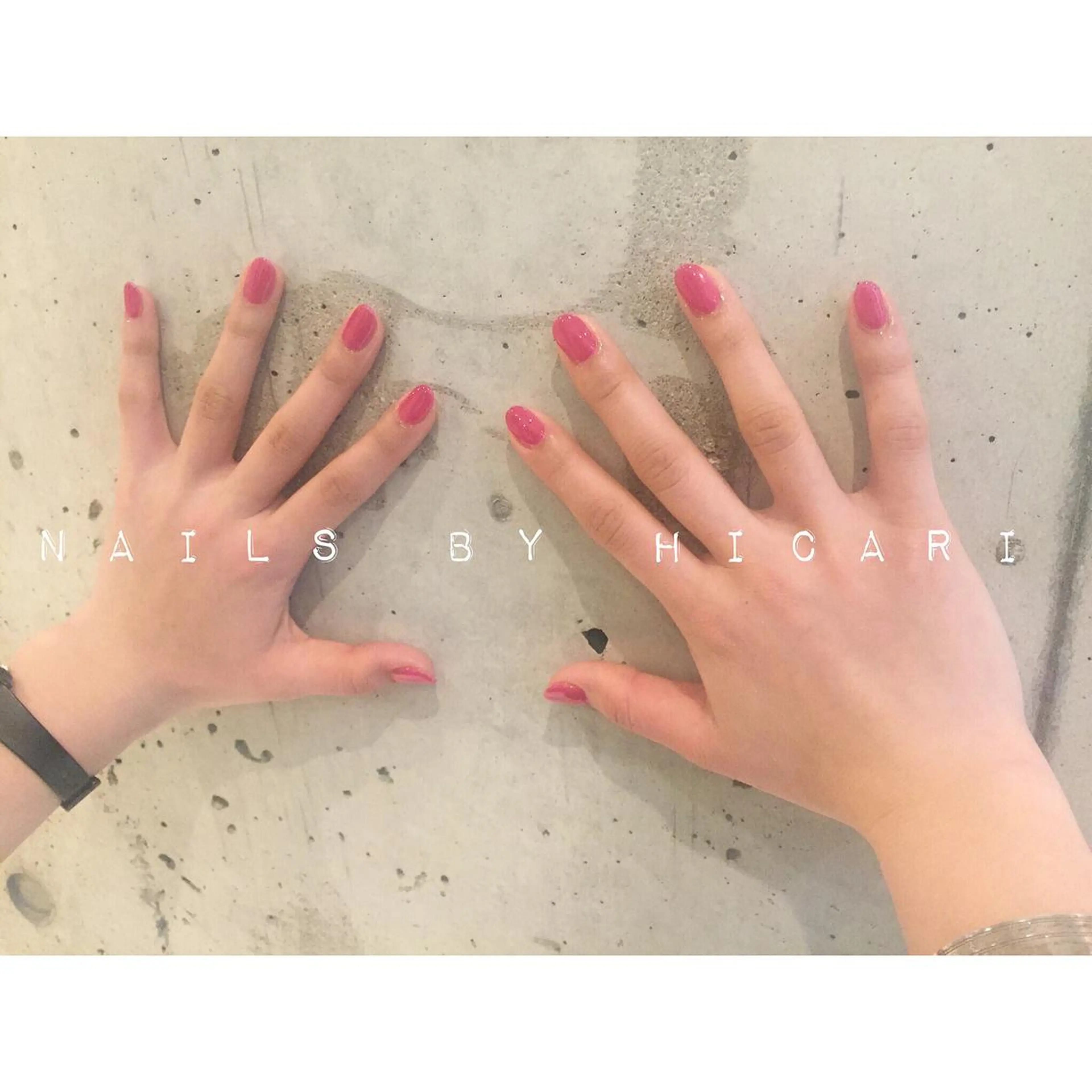 カラー ネイル マツエク・マツパ ジェルネイル ワンカラーネイル パラジェル illum hicariのネイルデザイン