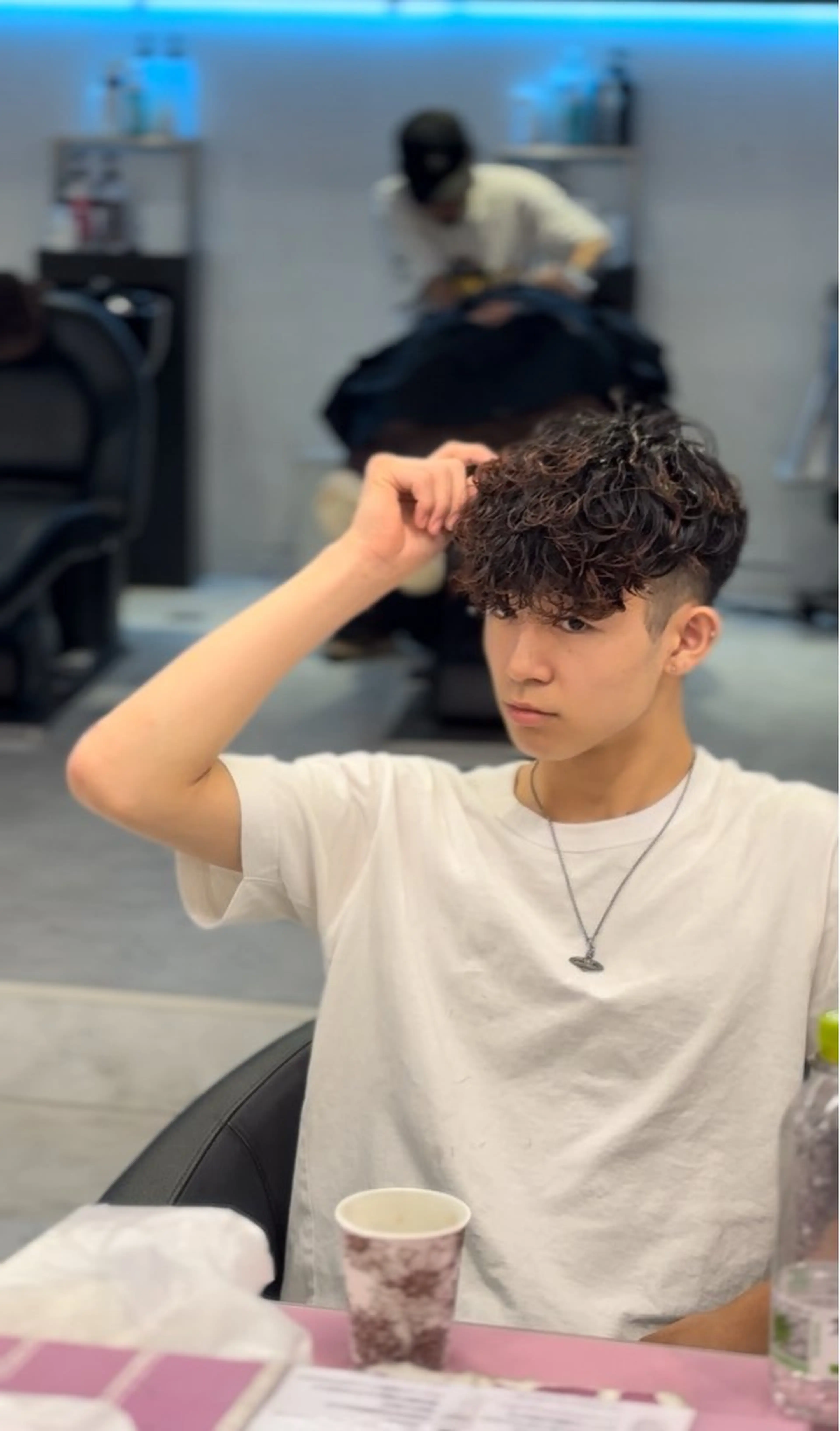 パーマ メンズ カット パーマ 大人っぽベージュ🤍 当日予約◎ヒロトのヘアスタイル