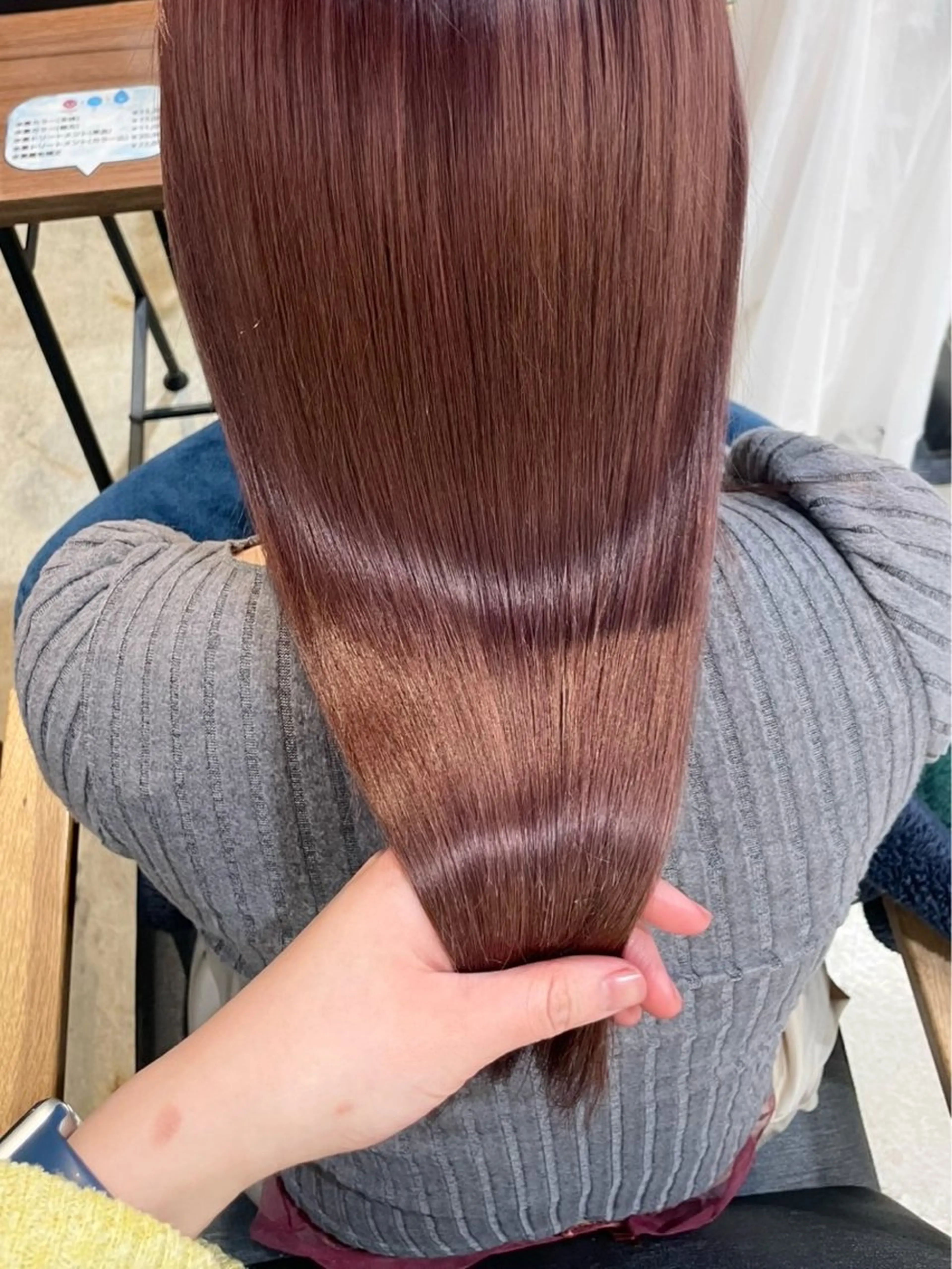 ブリーチなしダブル暖色カラー➕前髪,顔まわりカット🎀🫧の写真