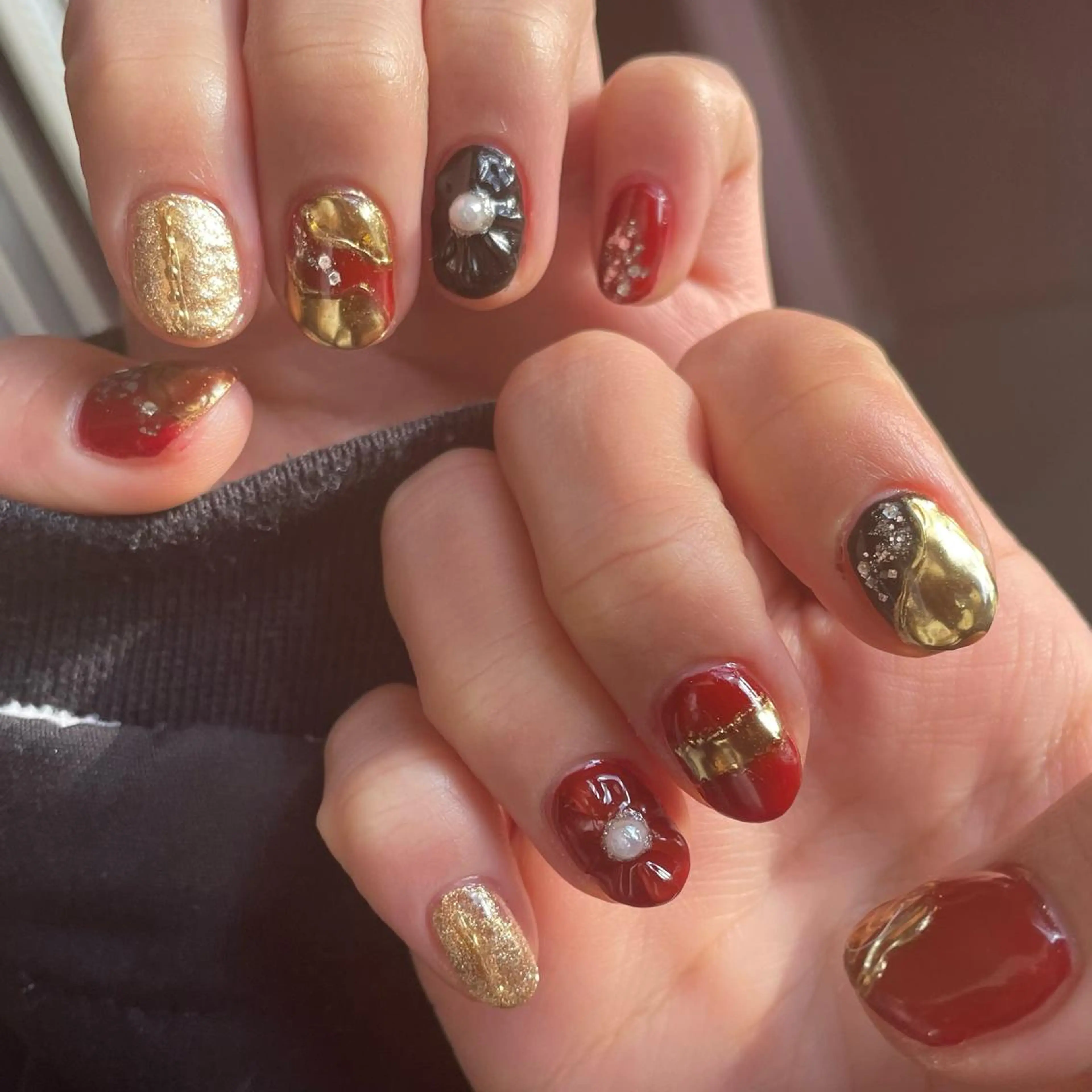 ネイル 成人式 ニュアンスネイル 奥園 良恵のネイルデザイン