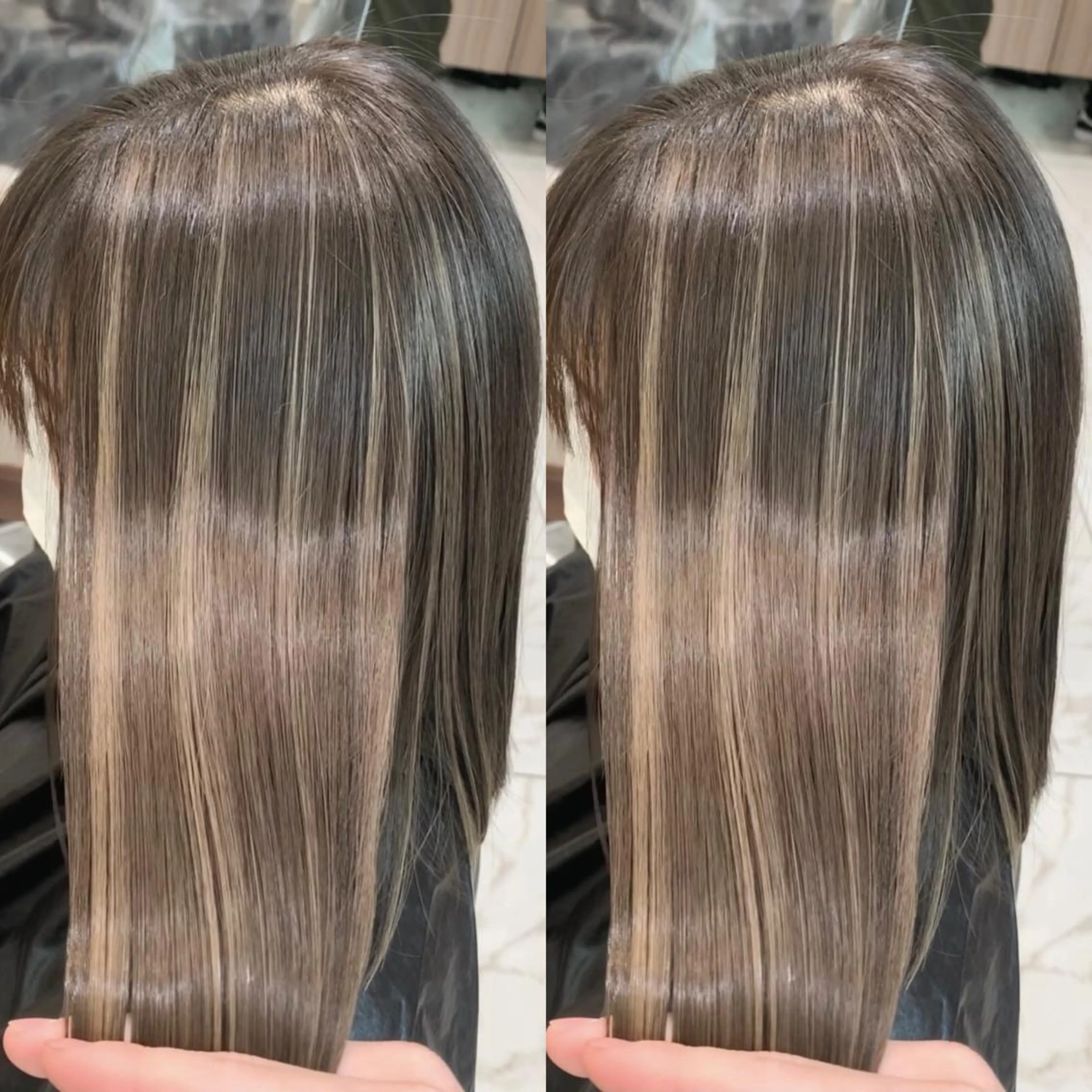 セミロング カラー ヘアアレンジ 【ボブ・ショート】 Ash茗荷谷店のヘアスタイル