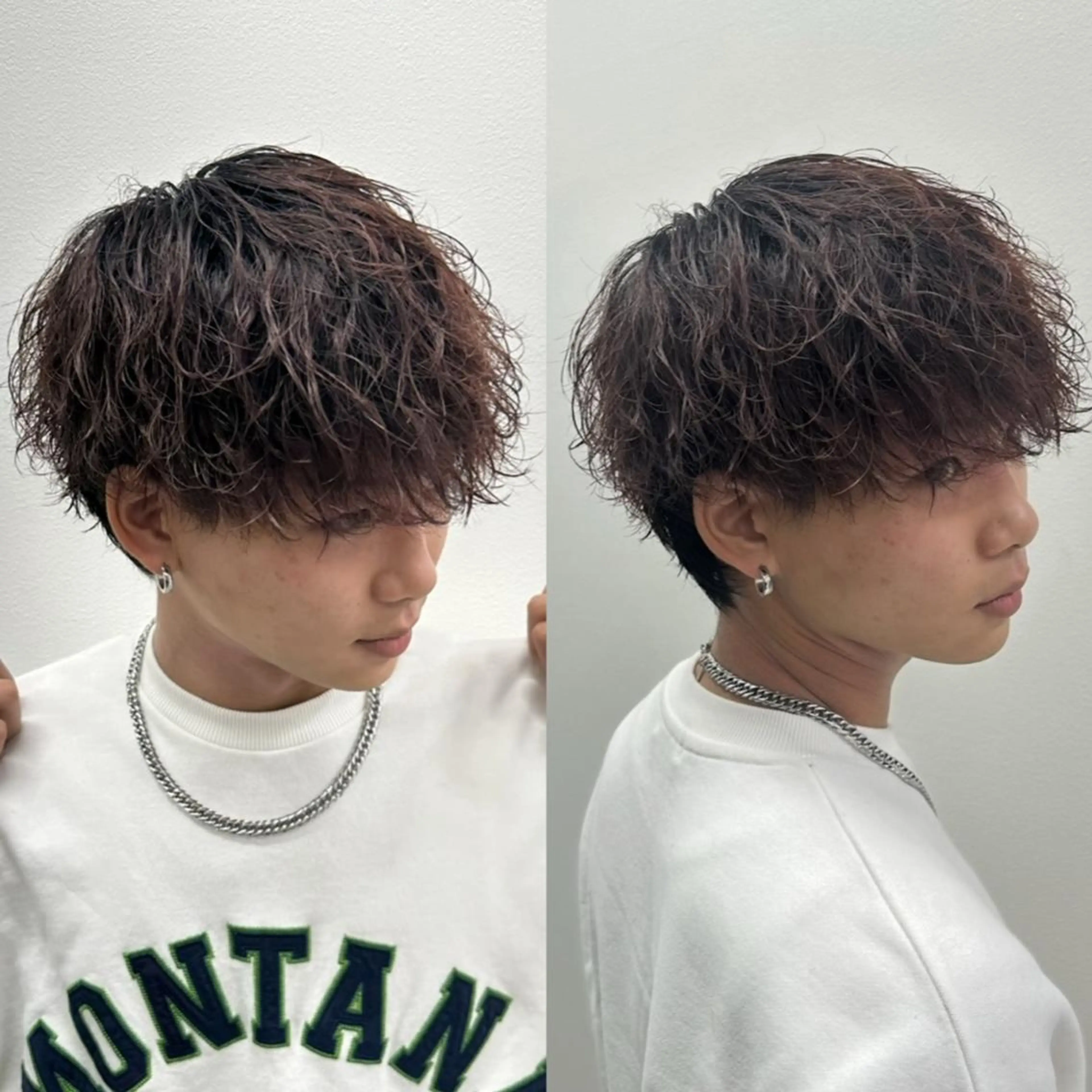 メンズカット＋特殊パーマ＋ワンカラーの写真