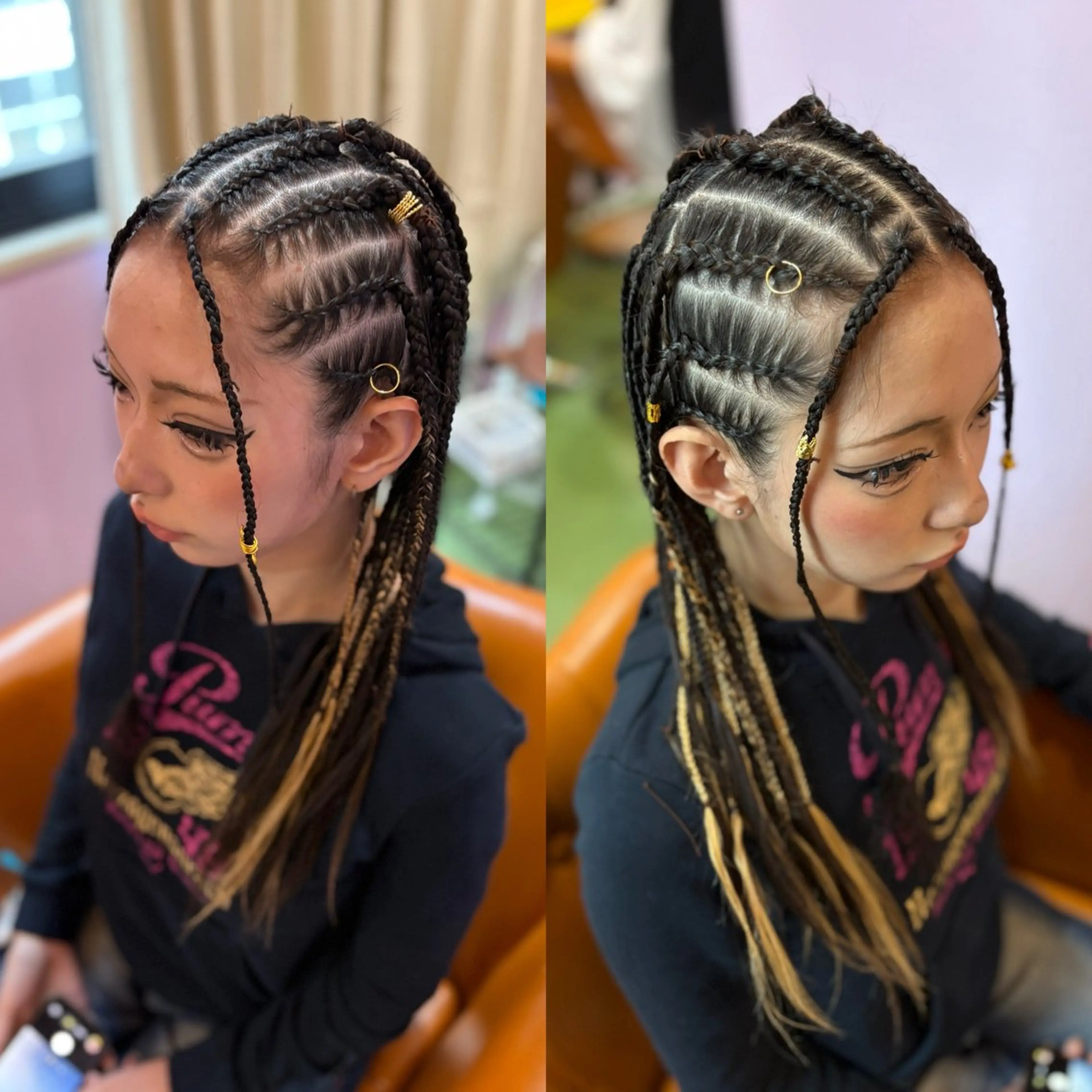 ロング ヘアセット チビ編み込みエクステ どぅ〜す/YUIのヘアスタイル