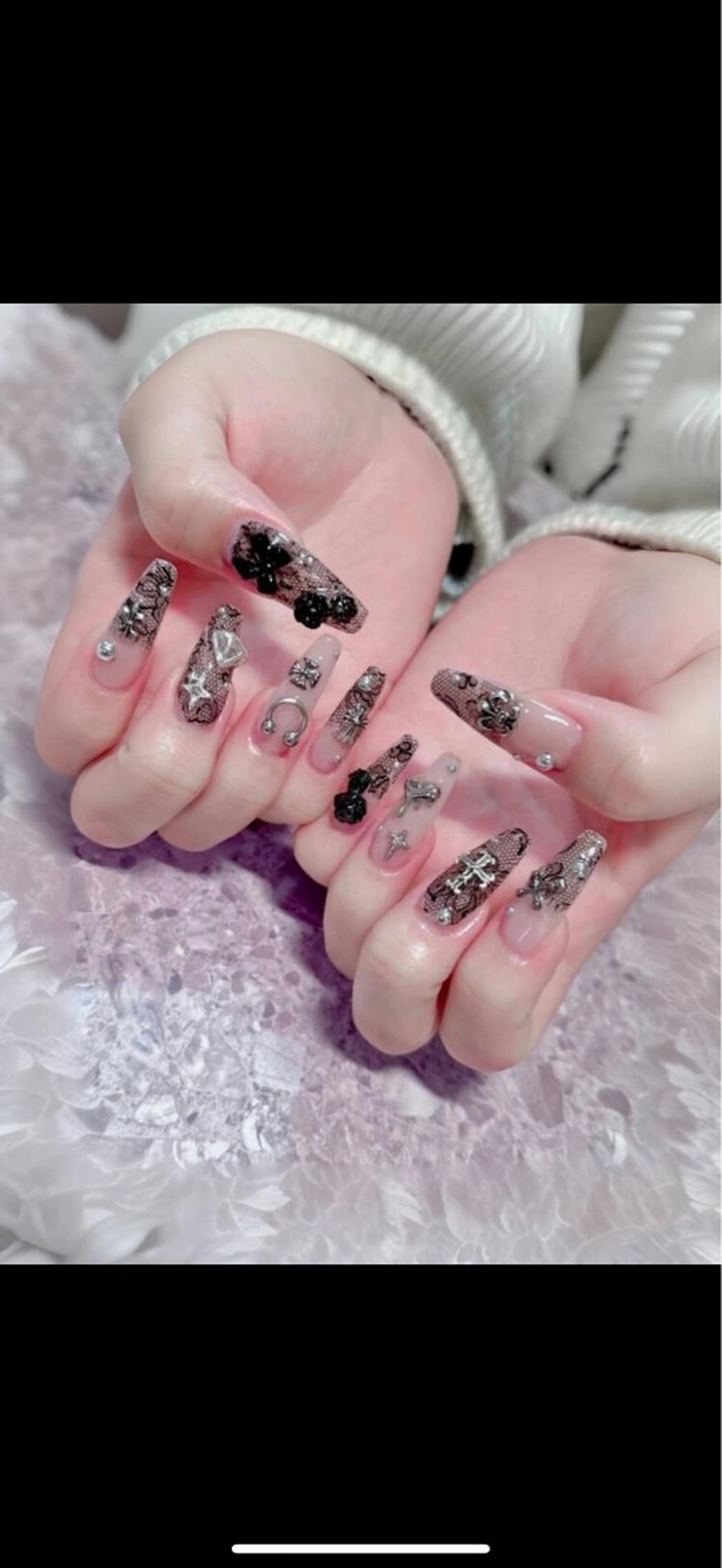 ネイル 長さ出し フレンチネイル グラデーション 卒業式 マグネットネイル ハンドネイル MIHANA NAILのネイルデザイン
