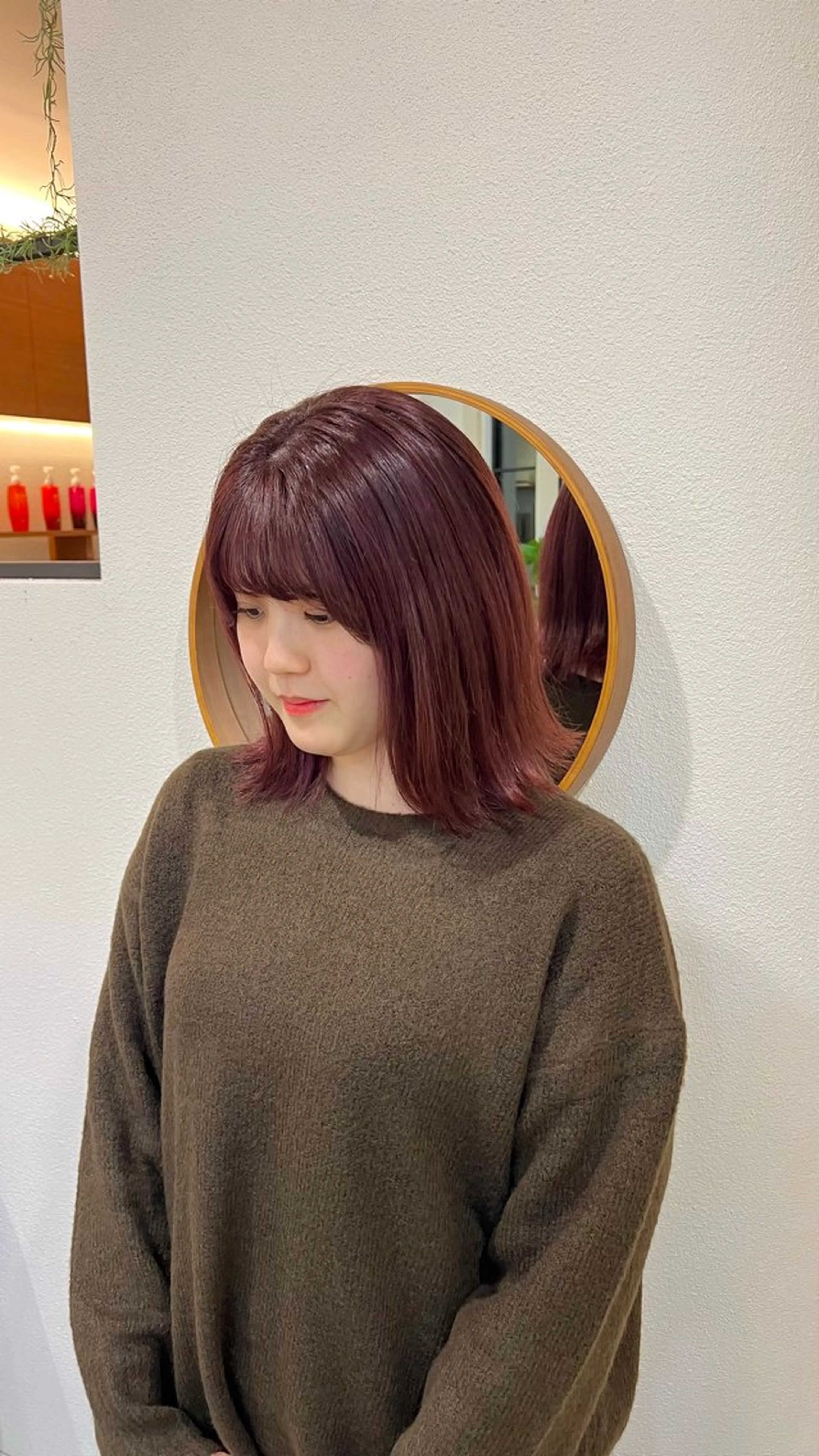 ミディアム カラー ヘアカラー トリートメント Garland 表参道所属・ミディアムレイヤー/ 艶カラー🎀 emiのヘアスタイル