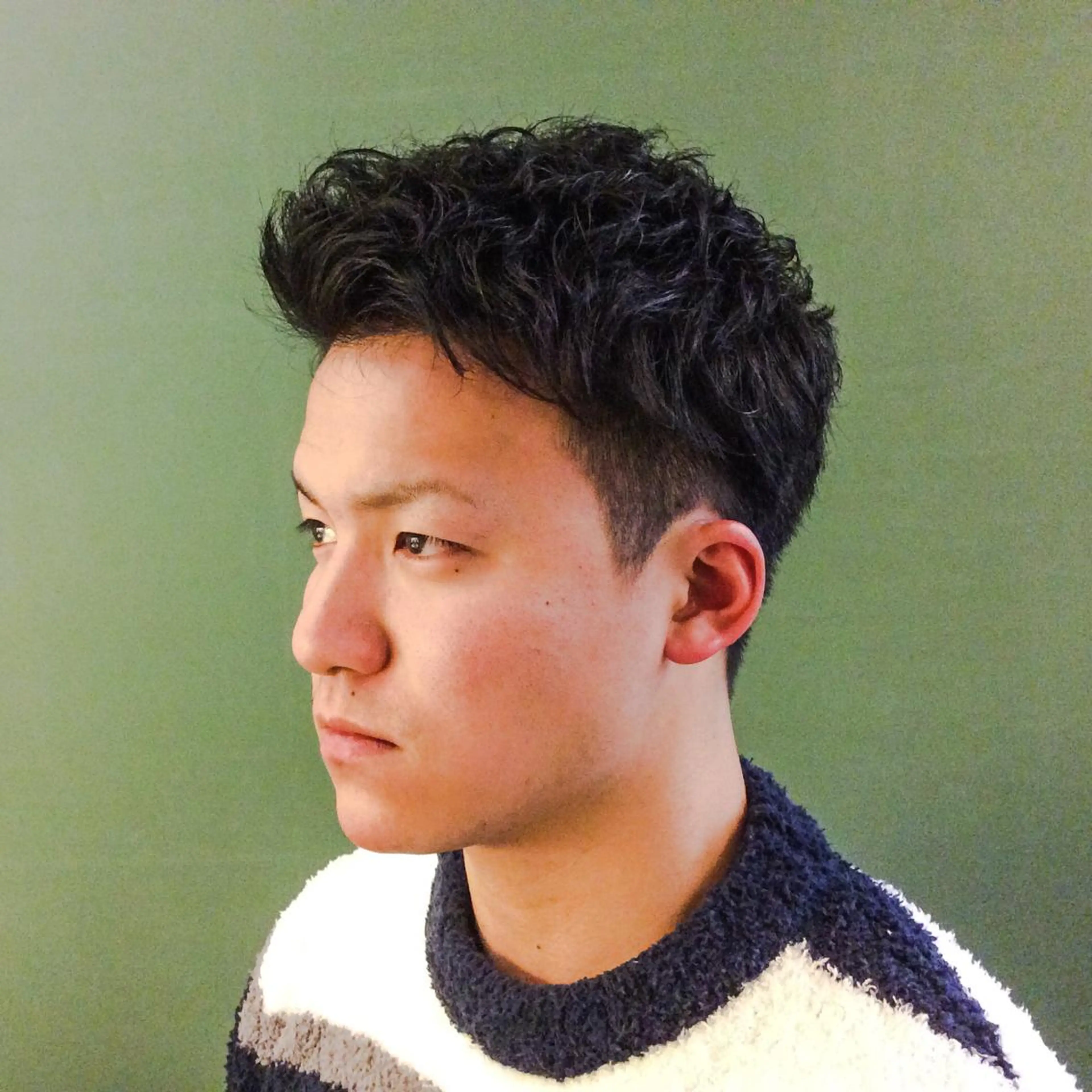 ショート ミディアム パーマ メンズ ミディアムパーマ メンズパーマ ツーブロック 刈り上げ Hair Salon AYATA所属・メンズ限定✂️撮影 モデル募集！林 拓実のヘアスタイル