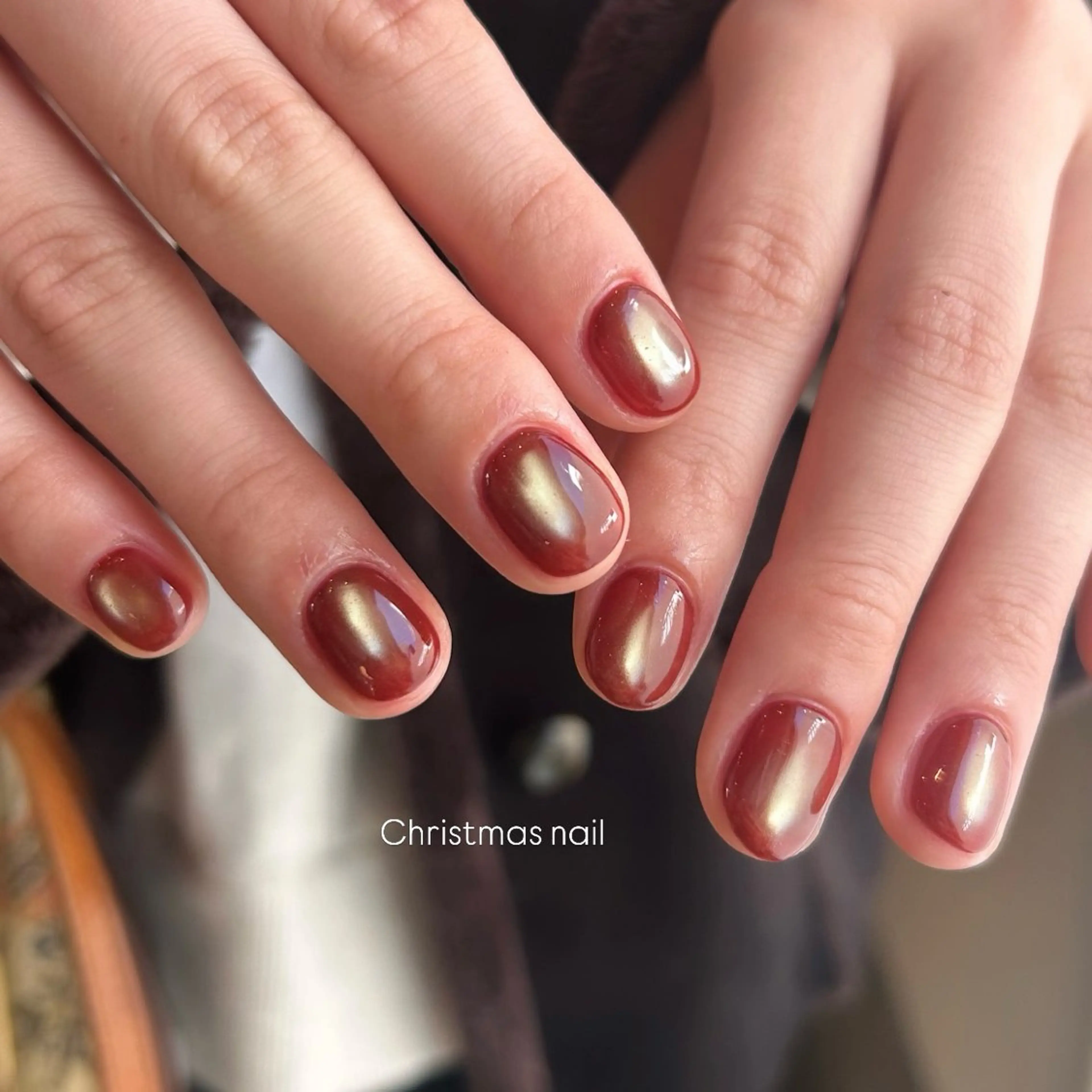 ネイル ボルドー ゴールド Yumi 広尾|恵比寿ネイルのネイルデザイン