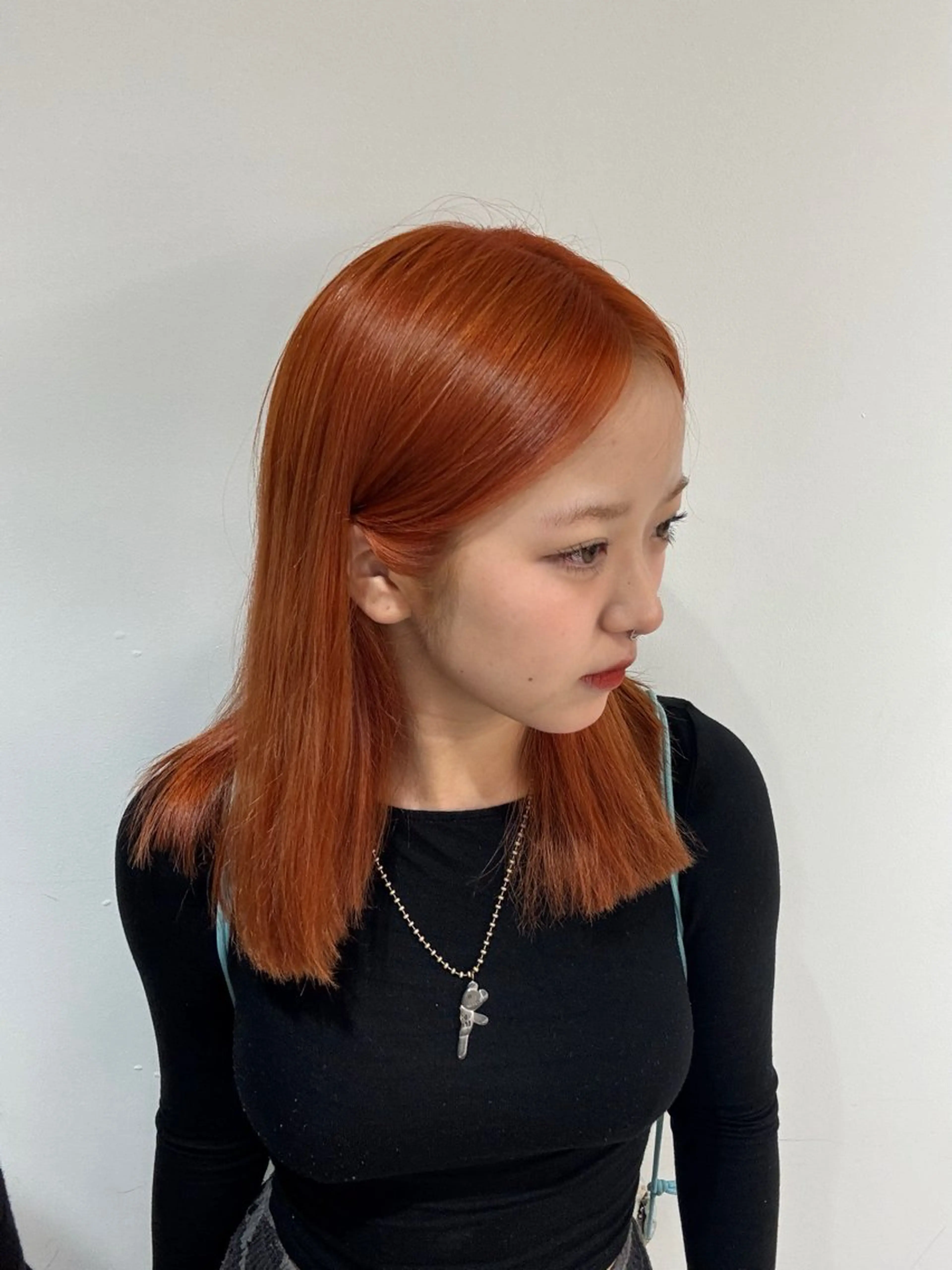 ミディアム カラー ヘアカラー トリートメント ハイトーン/渋谷/ haruka🪄🖤のヘアスタイル