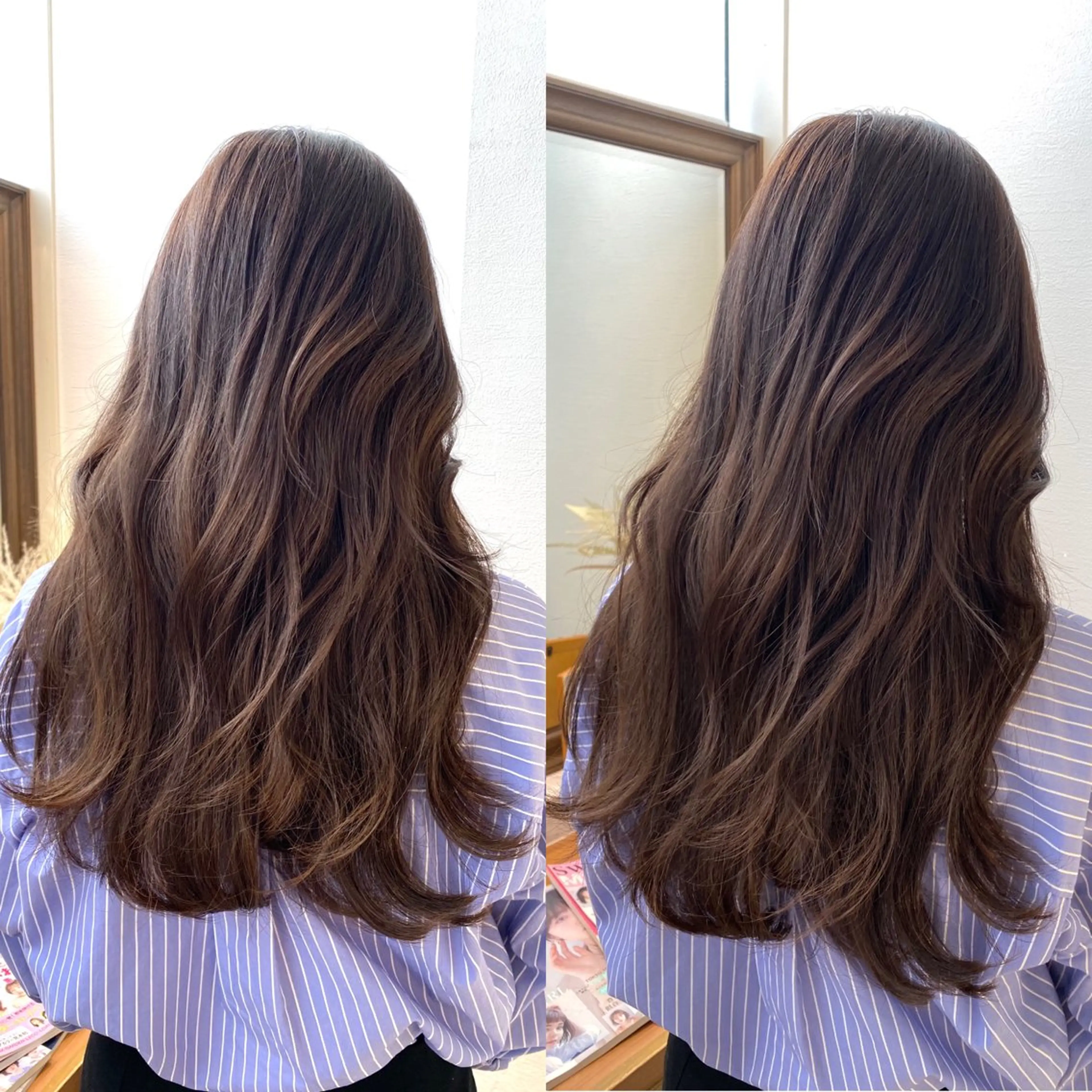 ロング カラー カット ヘアカラー トリートメント レイヤーカット /透明感カラー西田のヘアスタイル