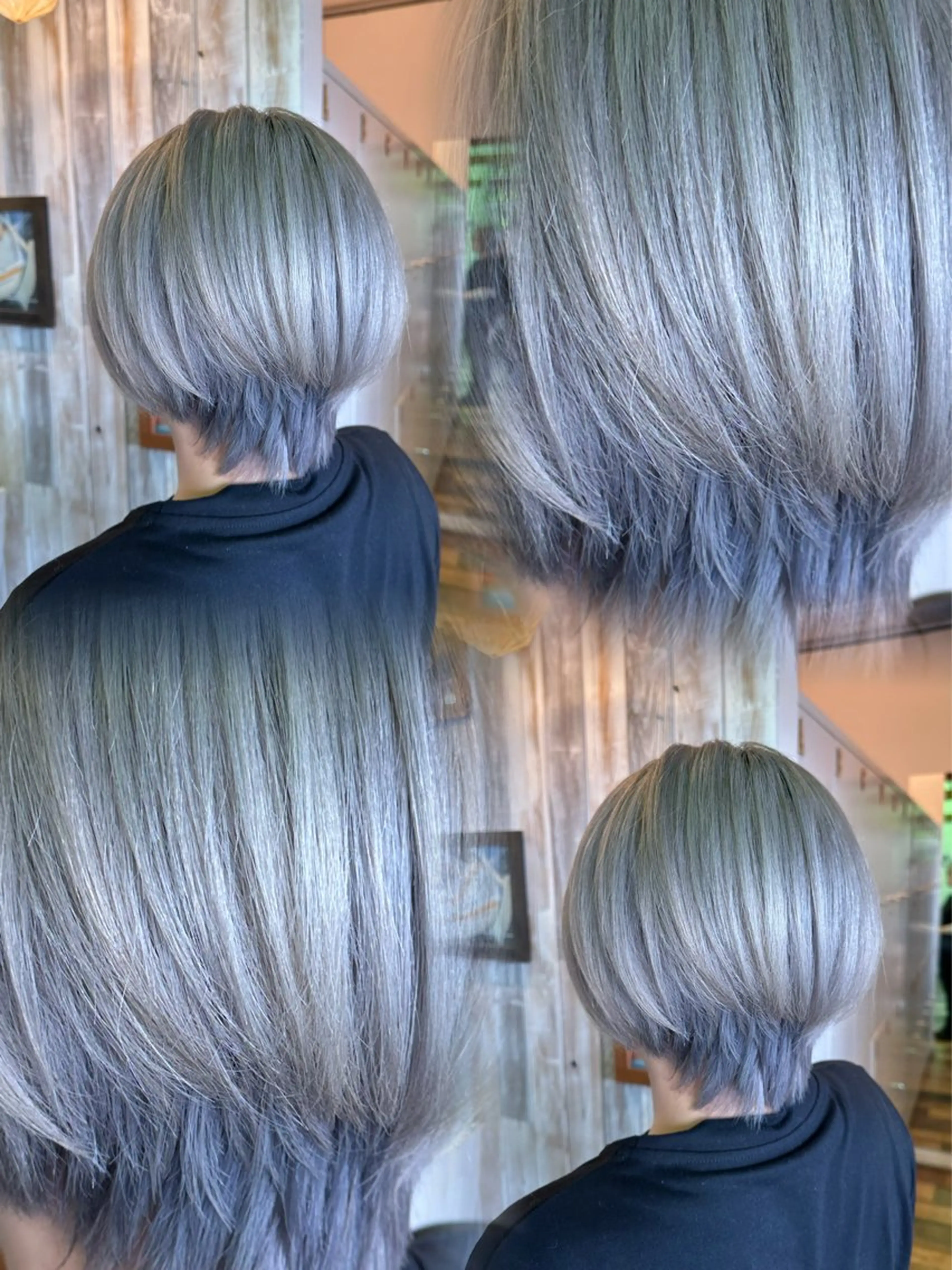 ショート カット ヘアカラー エクステ/ハイトーン /レイヤーカットのヘアスタイル