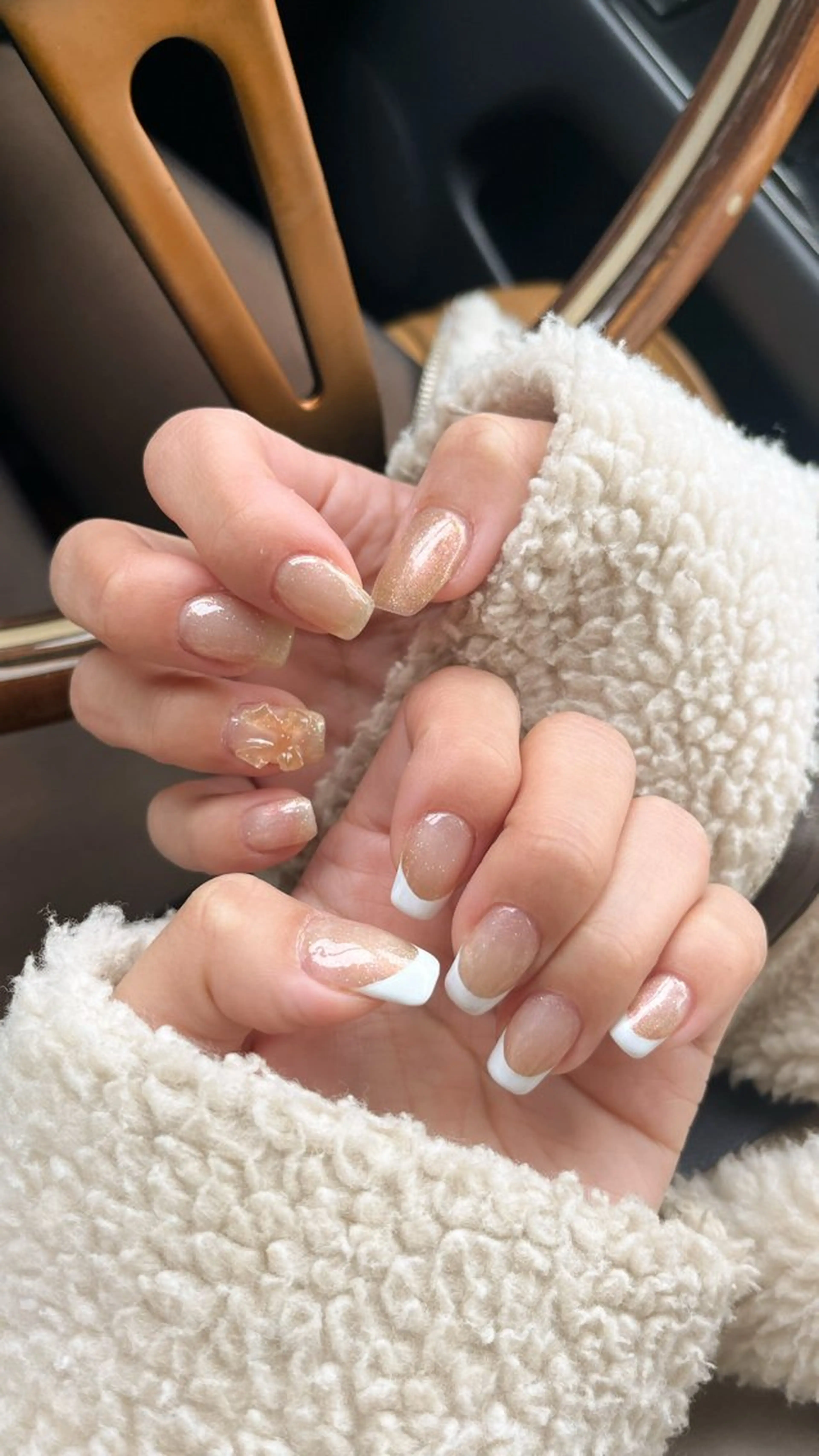 ネイル 長さ出し フットネイル フレンチネイル ジェルネイル マグネットネイル chipie yuuのネイルデザイン