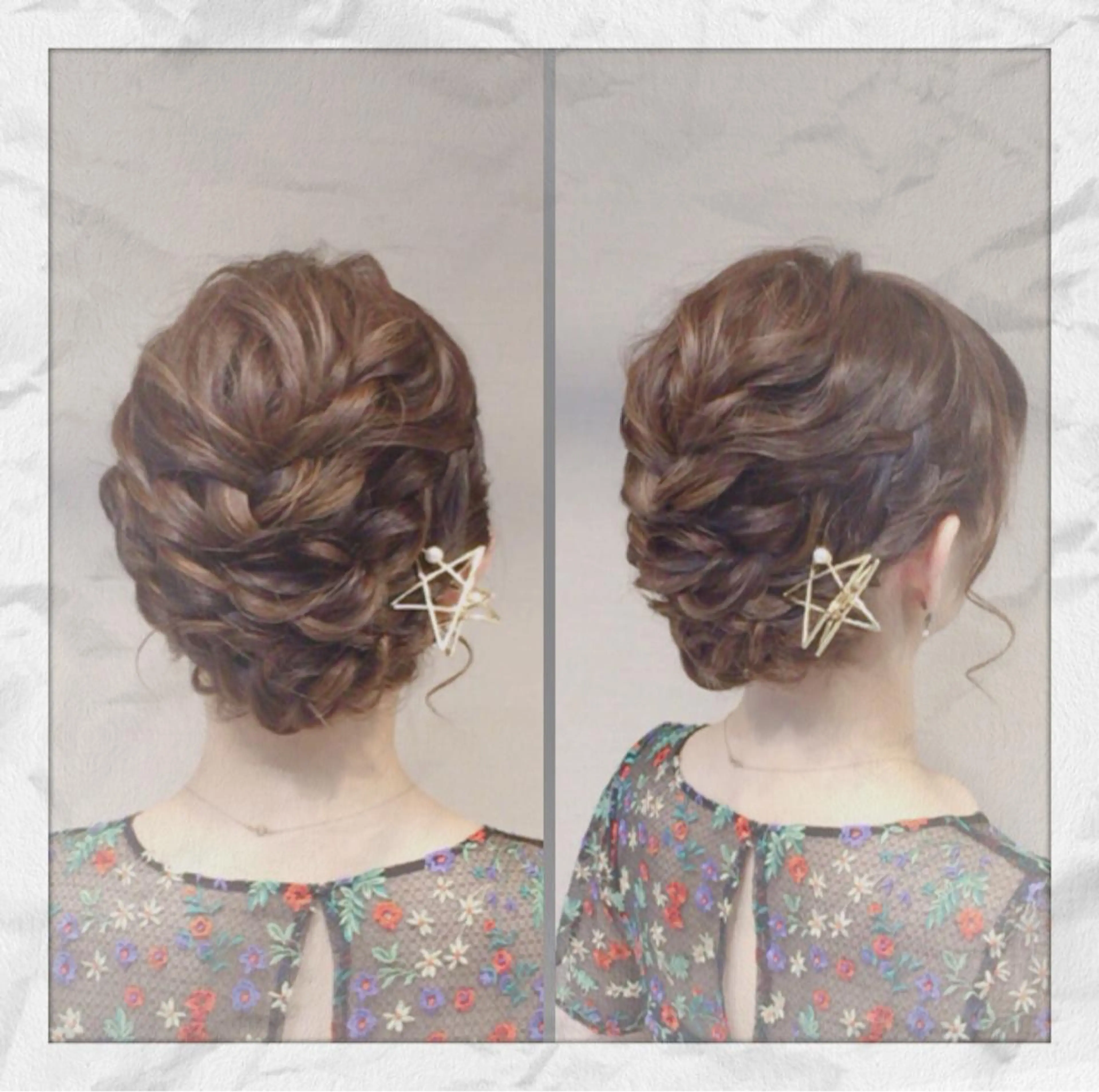ミディアム ヘアアレンジ 結婚式・ブライダル ヘアセット ヘアセット/着付け 𓇼 松本 夏美𓇼のヘアスタイル