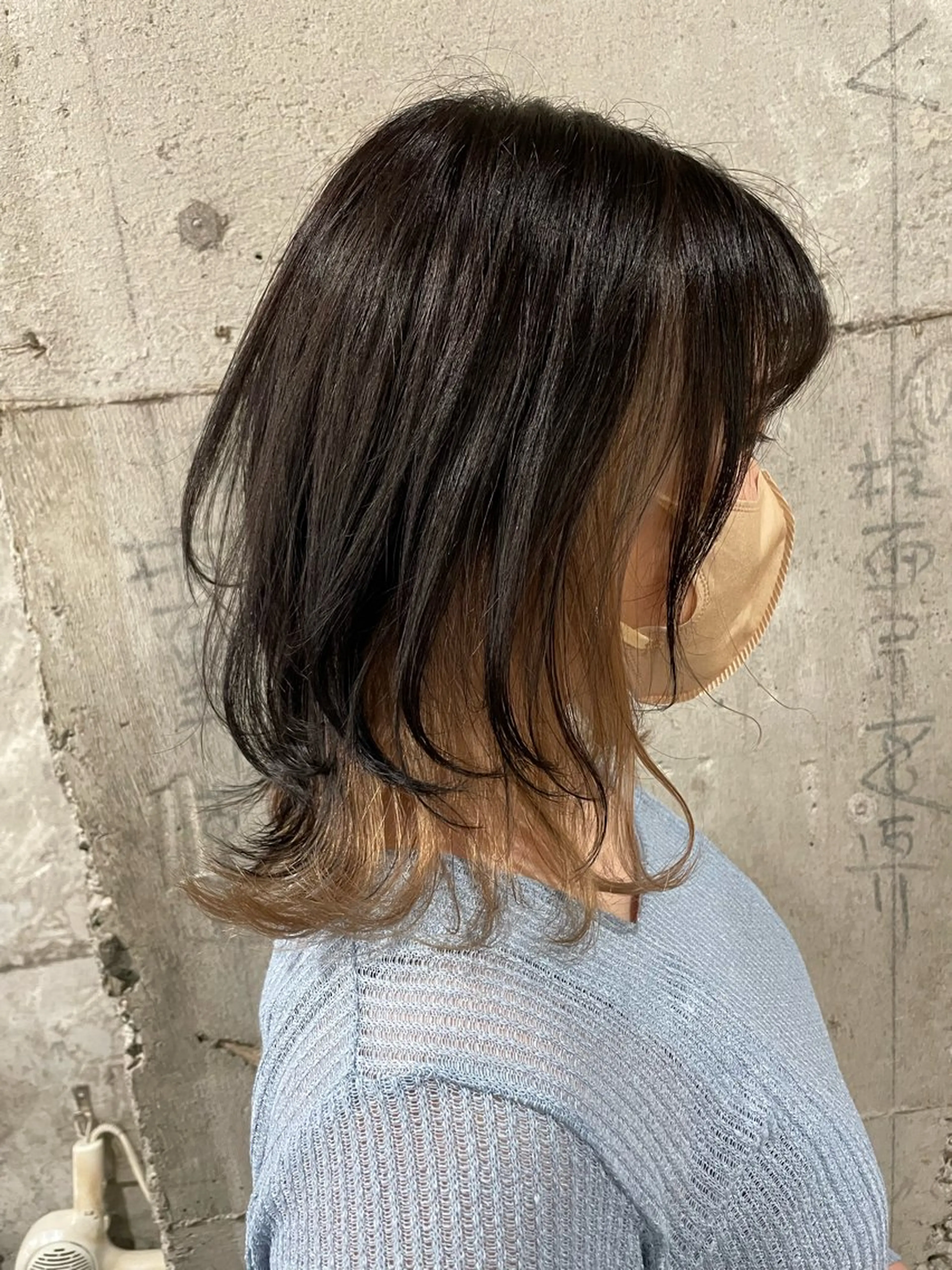 ミディアム カラー インナーカラー hair deep /田口貴也のヘアスタイル