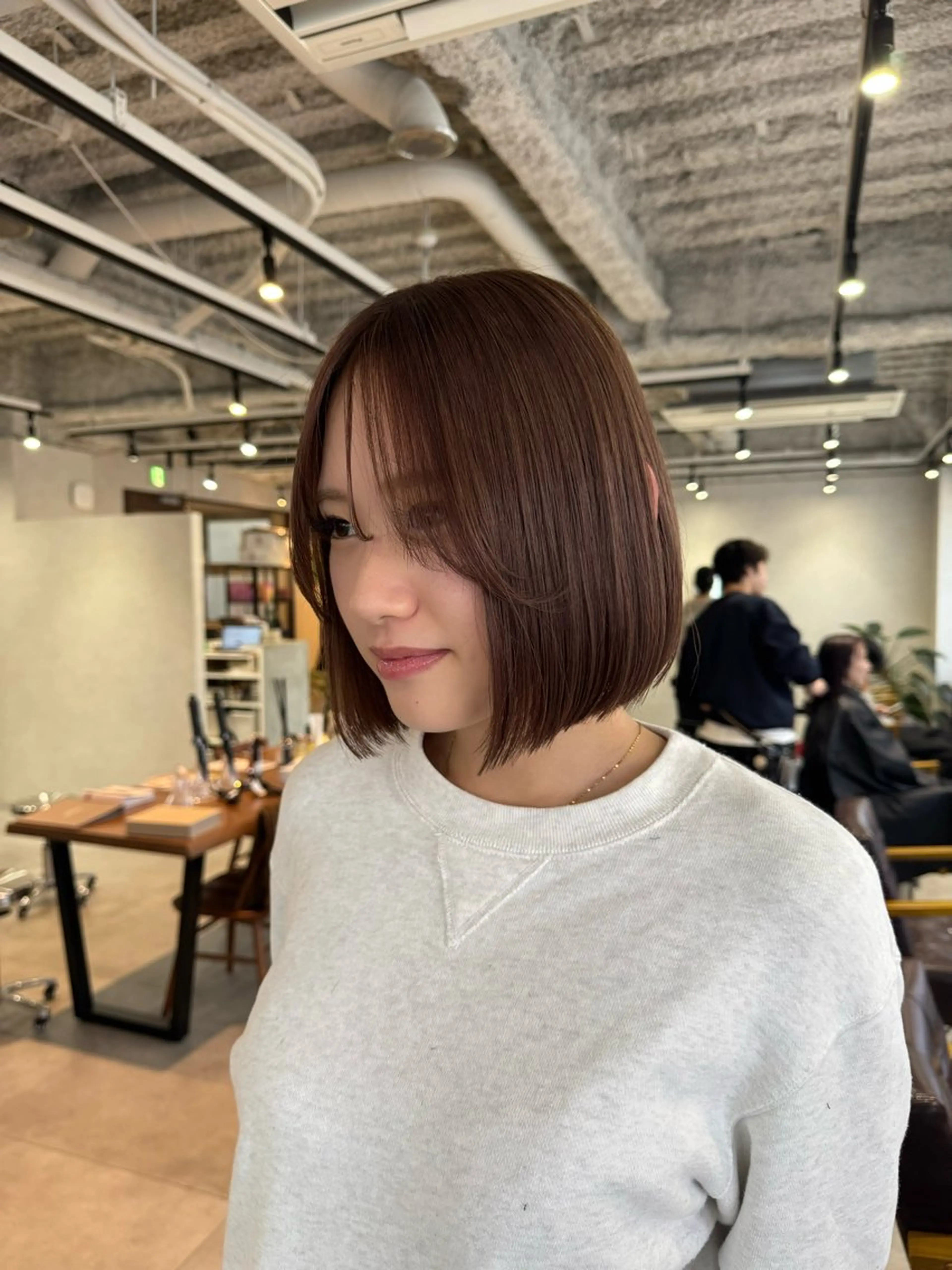 ミディアム カット ヘアカラー 🌈ボブ/縮毛矯正/ 梅田美容室🌈もあのヘアスタイル