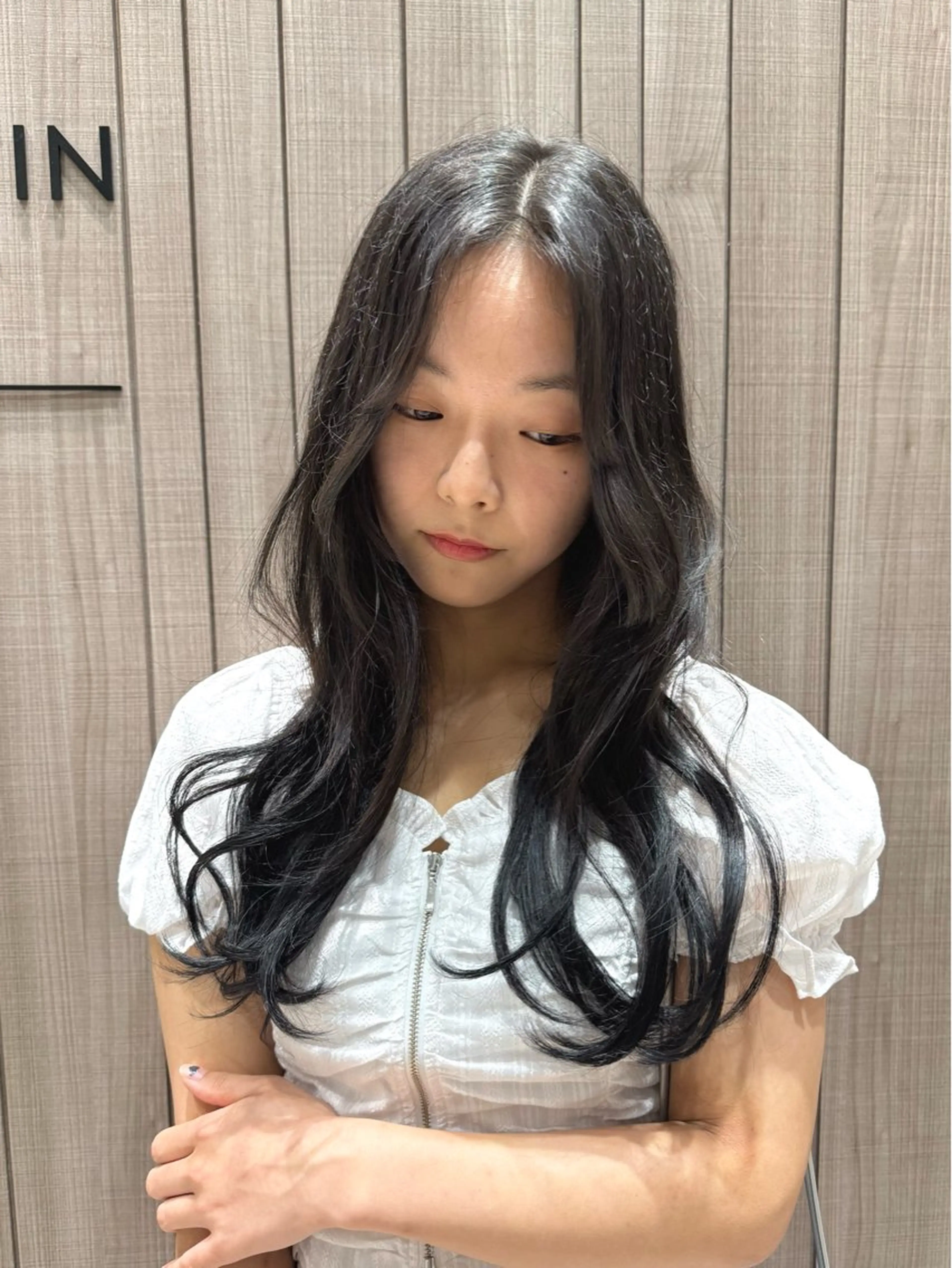 ロング カラー ヘアアレンジ 韓国風ヘア レイヤーカット カット SALOWIN京都河原町Suite店所属・外国人風レイヤー/ ハイトーンSHUのヘアスタイル