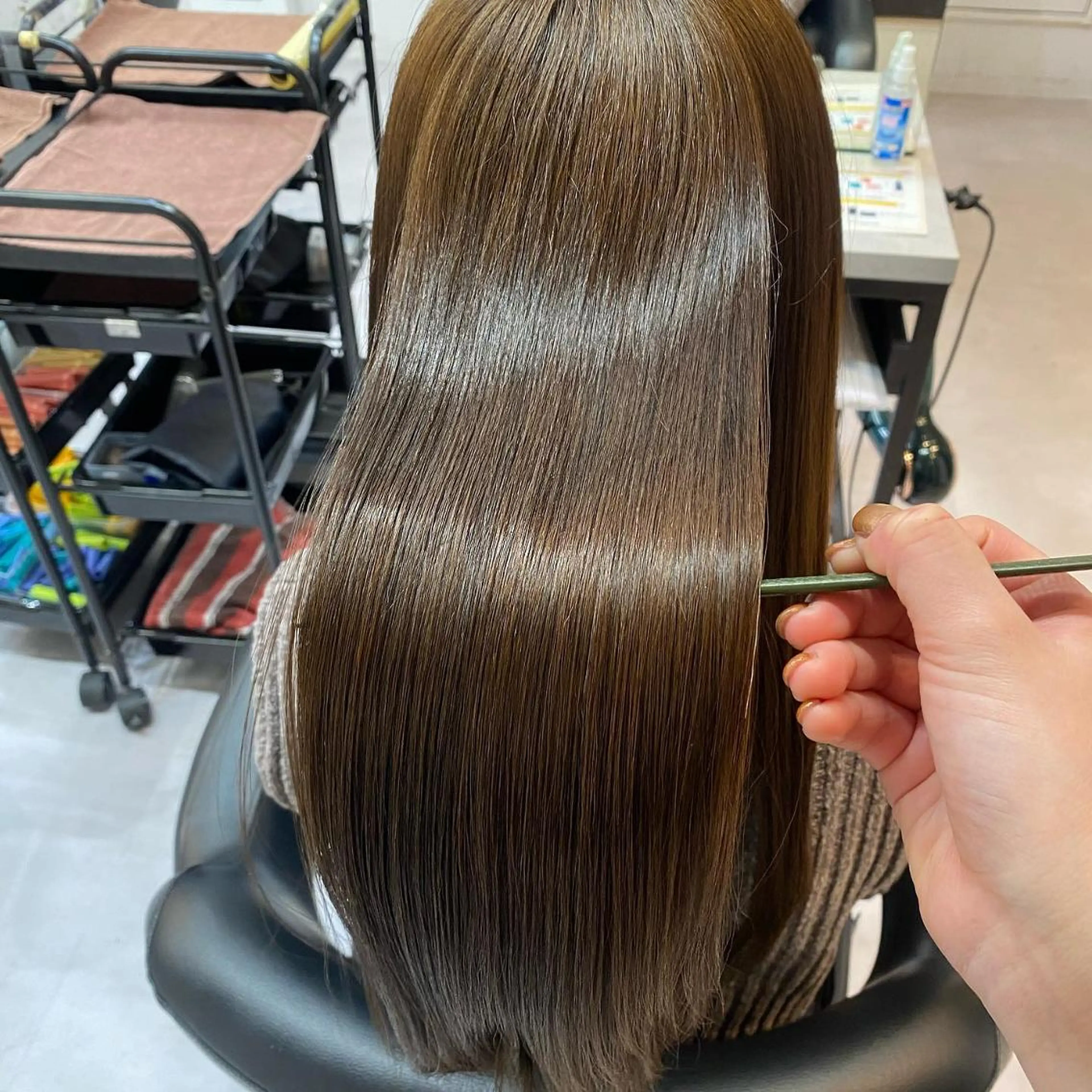 [ミニモ限定‼️ブリーチ毛ok👌]カット+ダメージ軽減縮毛矯正の写真