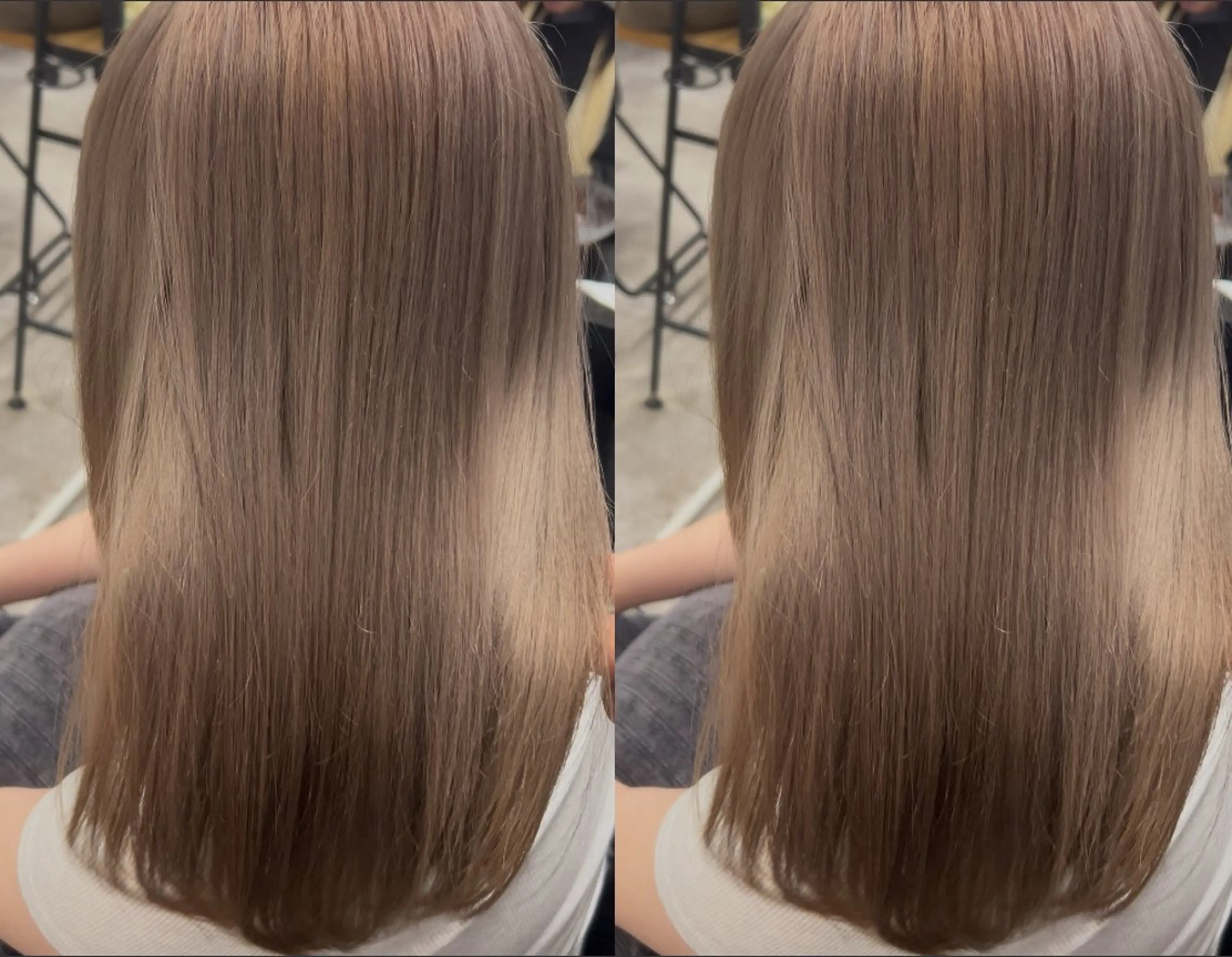 ケアブリーチで作る王道ミルクティーベージュ＆うる艶トリートメントの写真