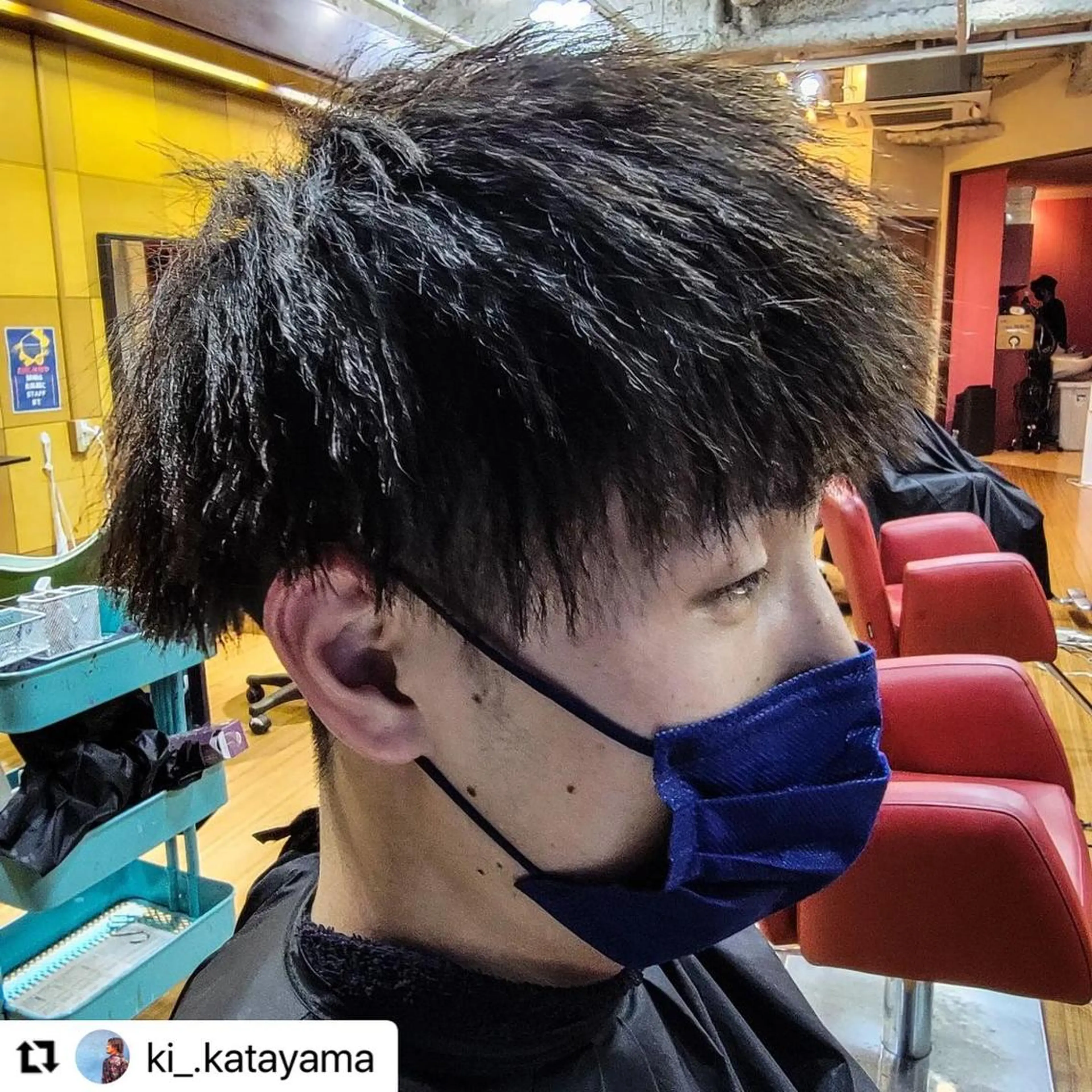 ミディアム カラー メンズ ミディアムパーマ メンズパーマ メンズツイストパーマ 波巻きパーマ ツイストパーマ 🩷Eny terrace🩷のヘアスタイル