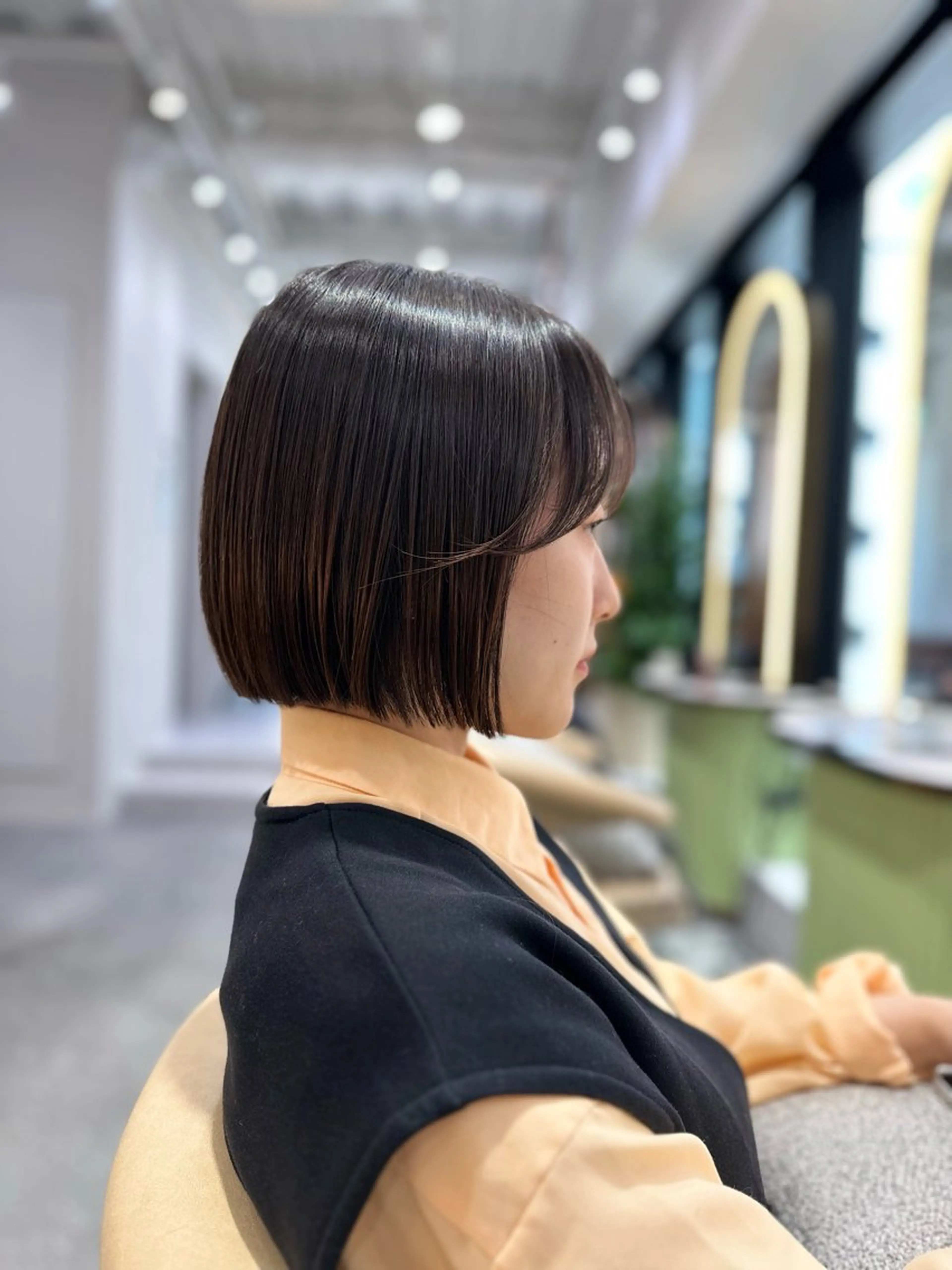 ショート カット 縮毛矯正 トリートメント 縮毛矯正　髪質改善 韓国風レイヤー　吉田のヘアスタイル