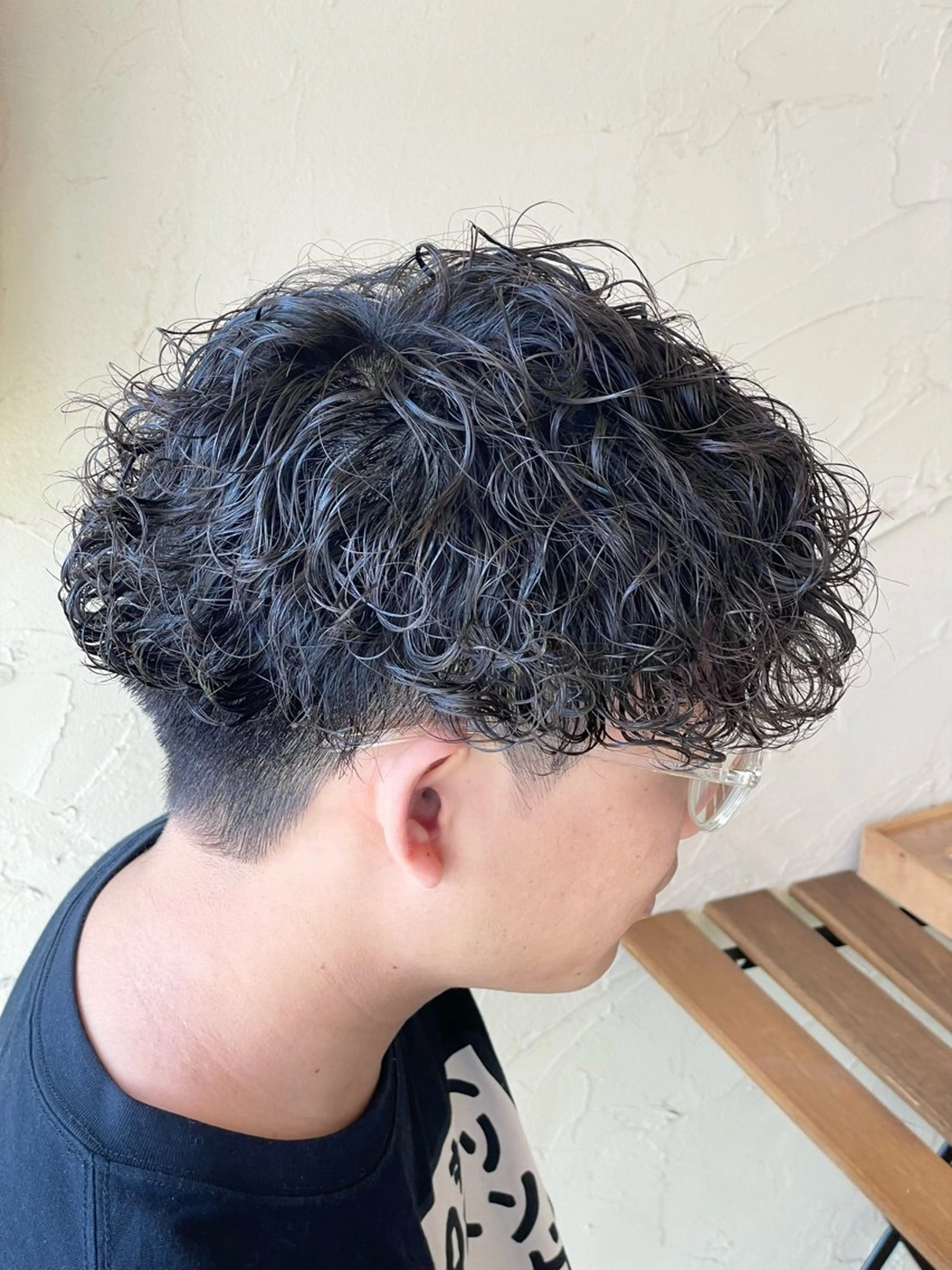 ショート パーマ メンズ メンズパーマ 波巻きパーマ スパイラルパーマ カット パーマ メンズ特化/パーマ指 名No.1/百瀬太郎のヘアスタイル