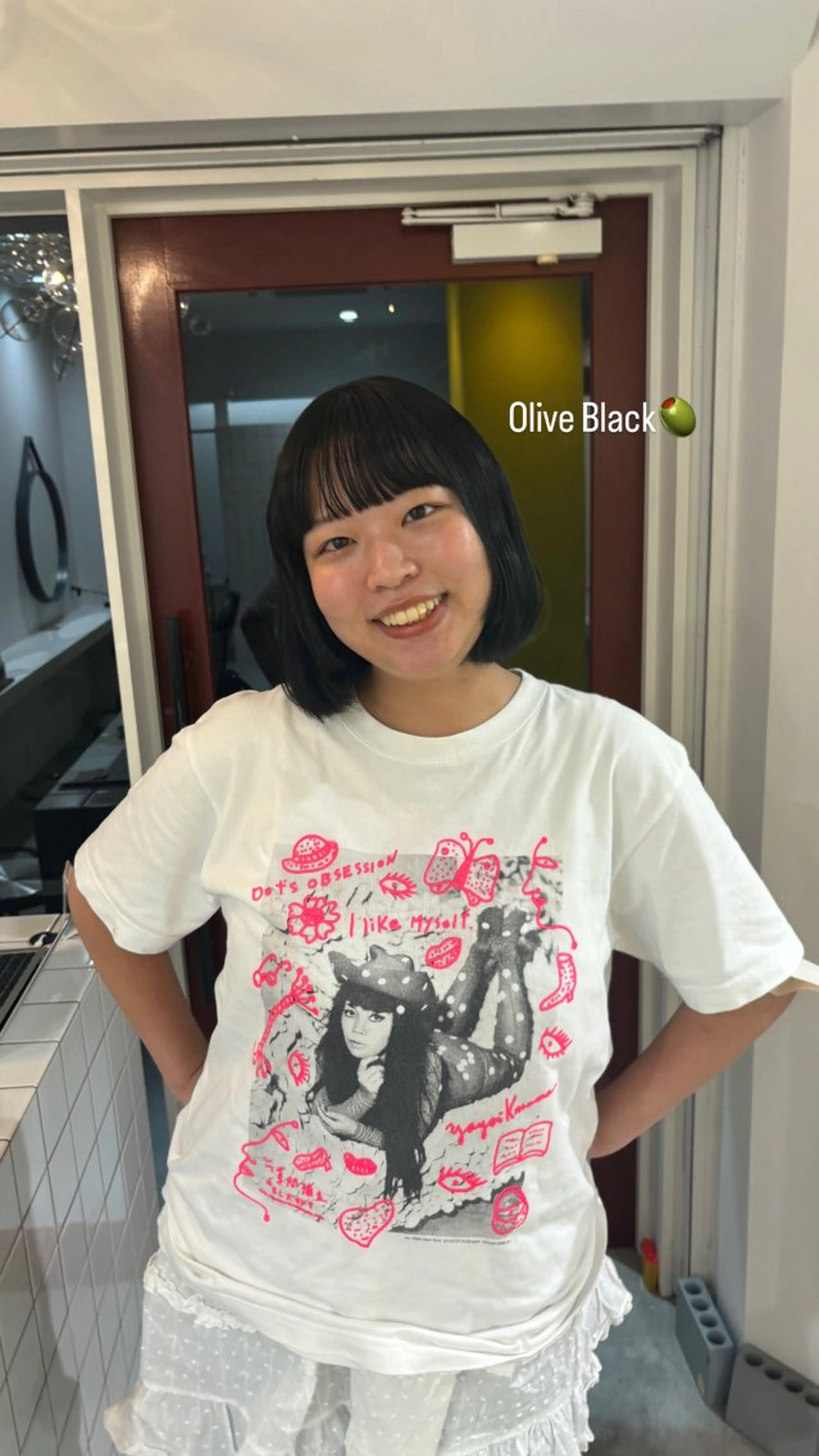 ミディアム カラー ヘアカラー cipre 萌乃のヘアスタイル