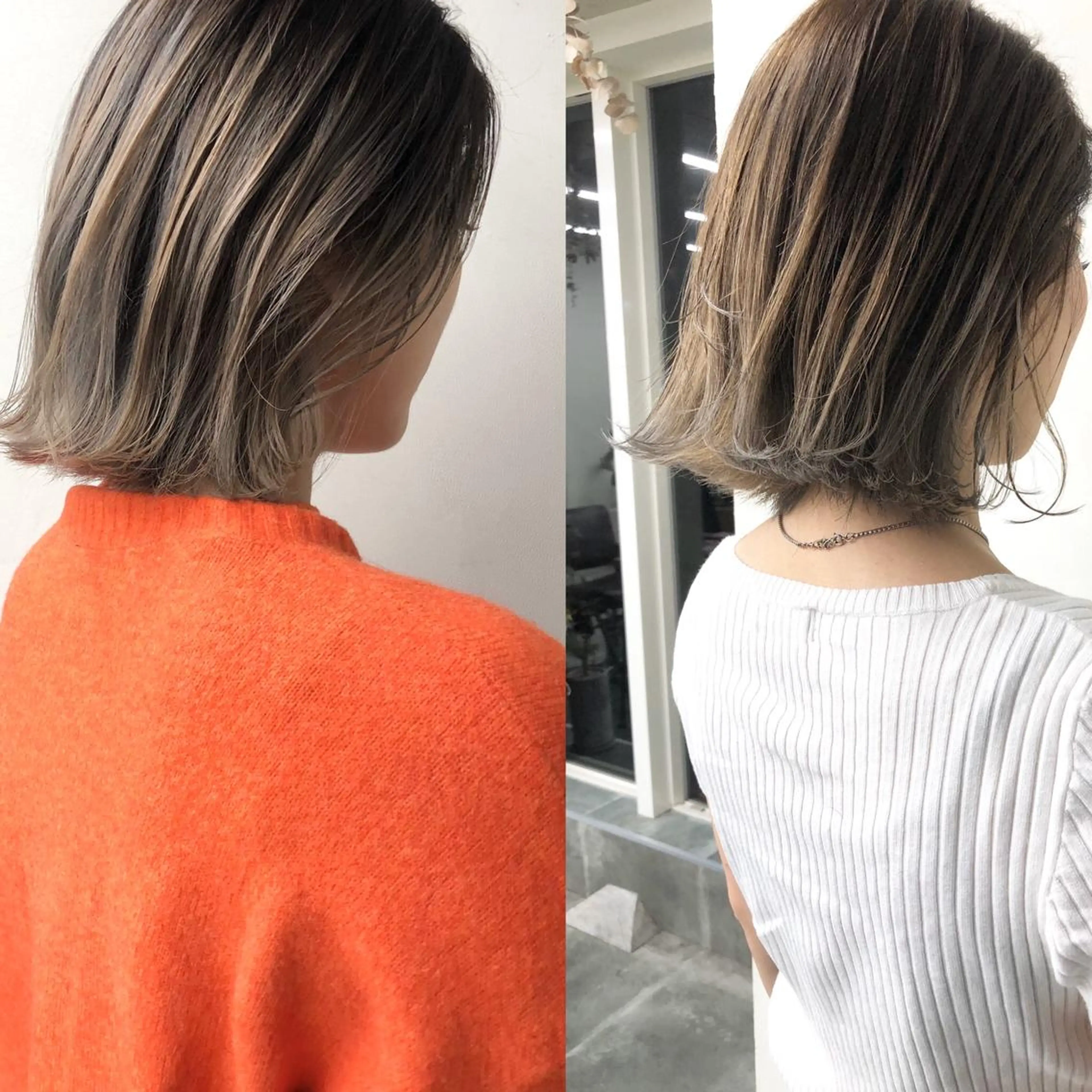 ミディアム ハイライト レイヤーカット 小澤大輔 YOLO hairのヘアスタイル