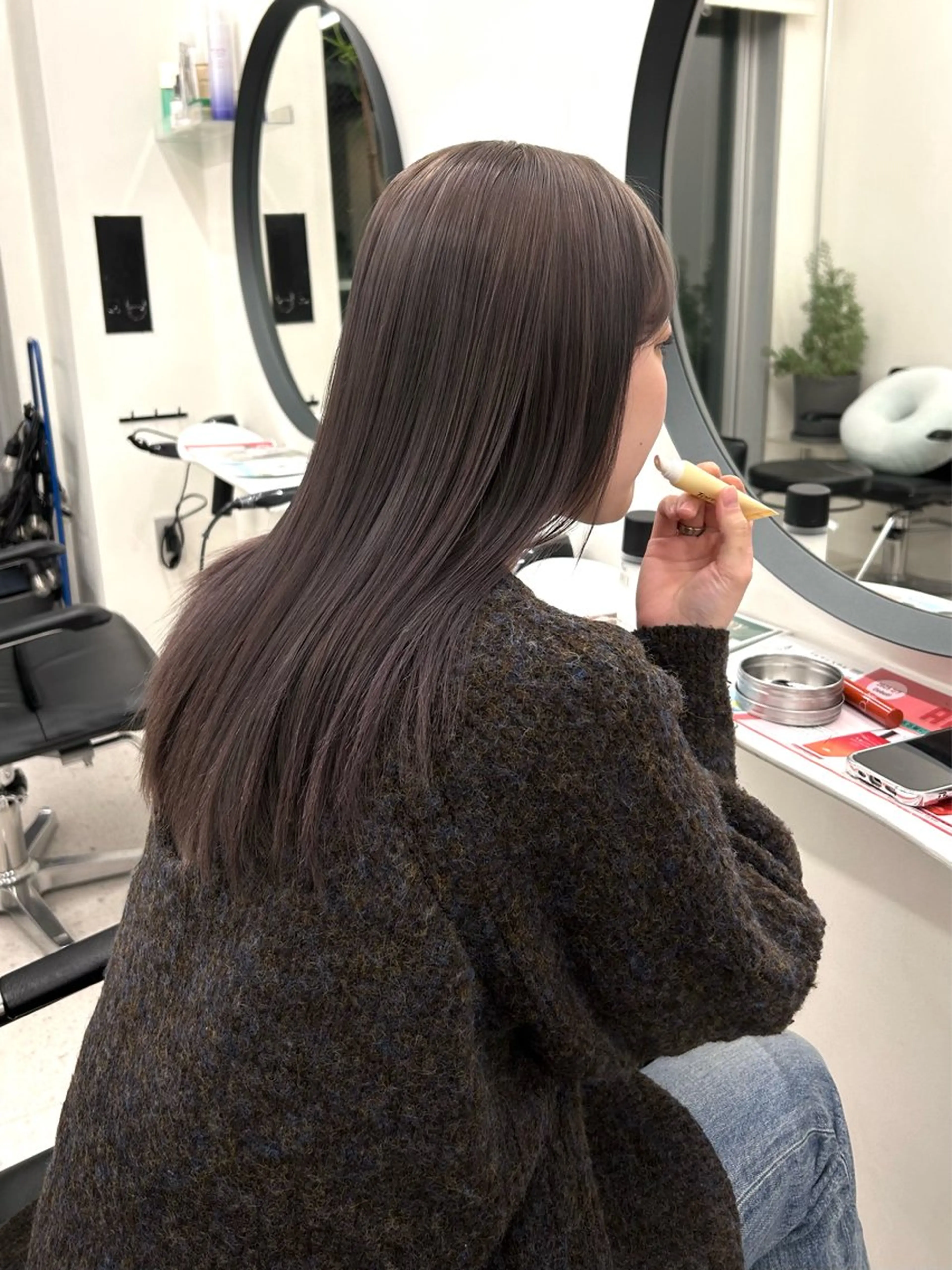 ミディアム ヘアカラー レイヤー・ボブカット ／もえまる🌻のヘアスタイル