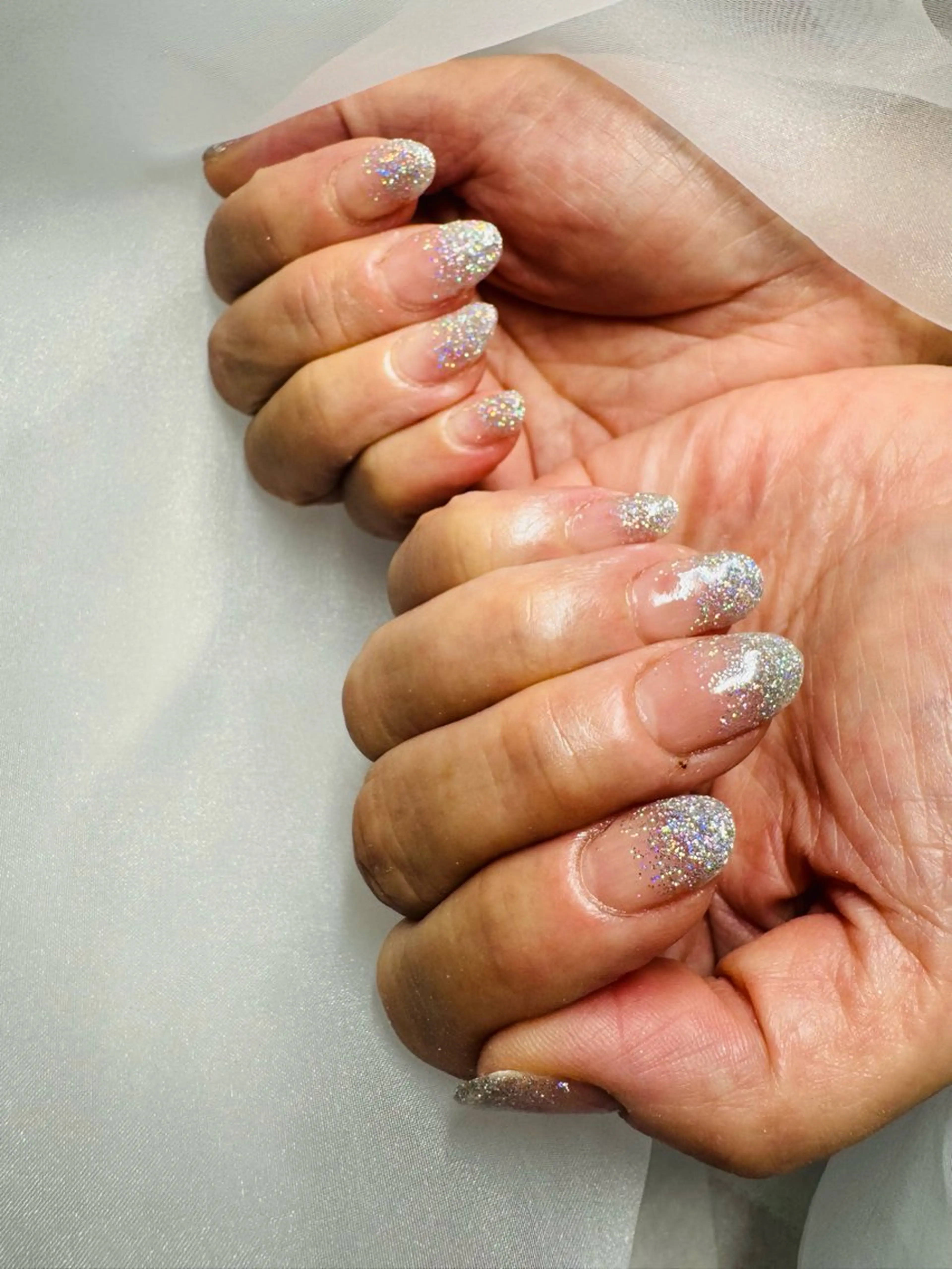 ネイル グラデーション キラキラネイル ラメ(グリッター) ラメグラデーション ハンドネイル フットネイル nail salon　neige所属・向井 唯紀世のネイルデザイン