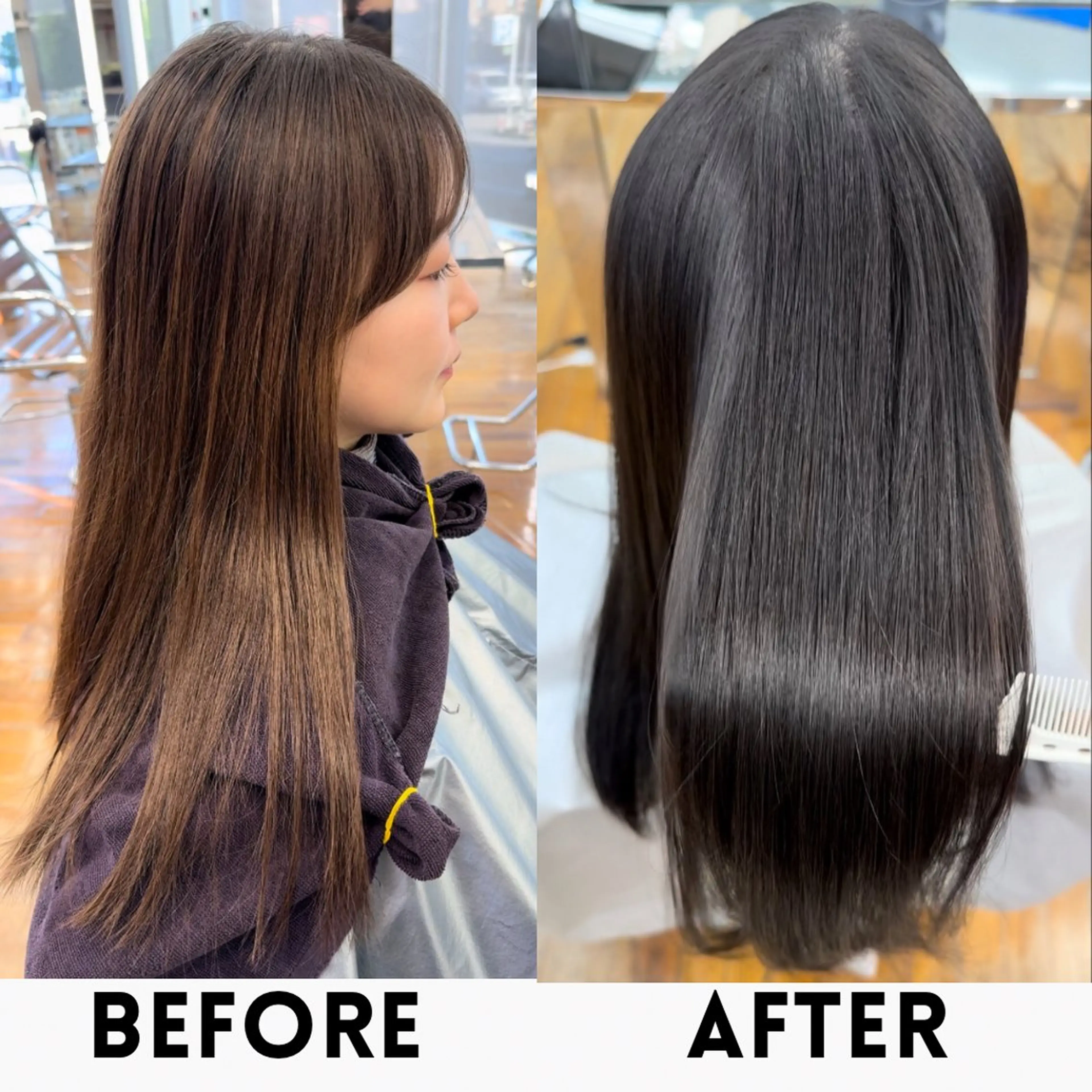 ミディアム カラー カット ヘアカラー 縮毛矯正 トリートメント KOHNO/ブリーチ なし/透明感カラーのヘアスタイル