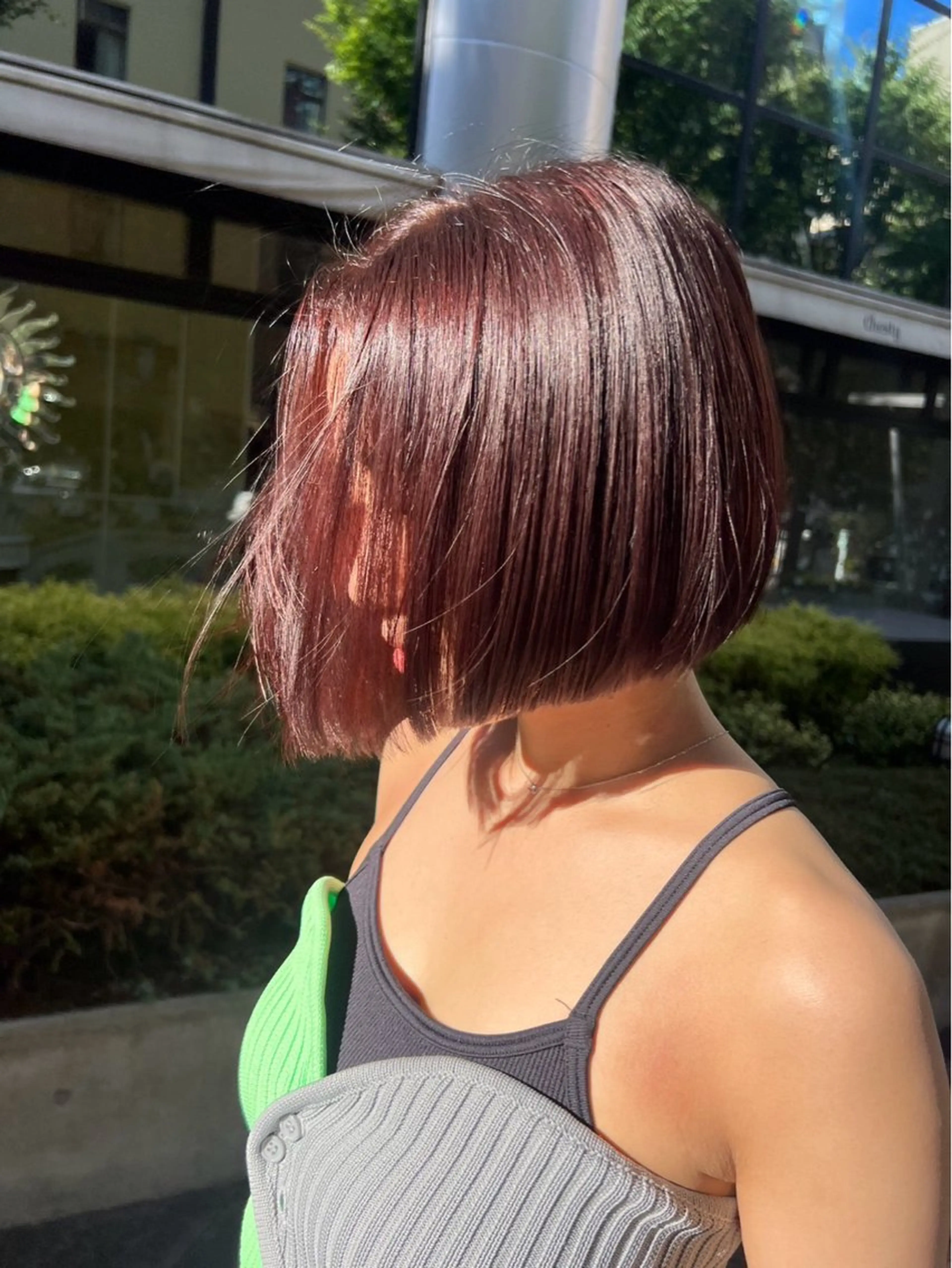 ショート カラー タッセルカット 韓国レイヤー🪽 無重力パーマナツキのヘアスタイル