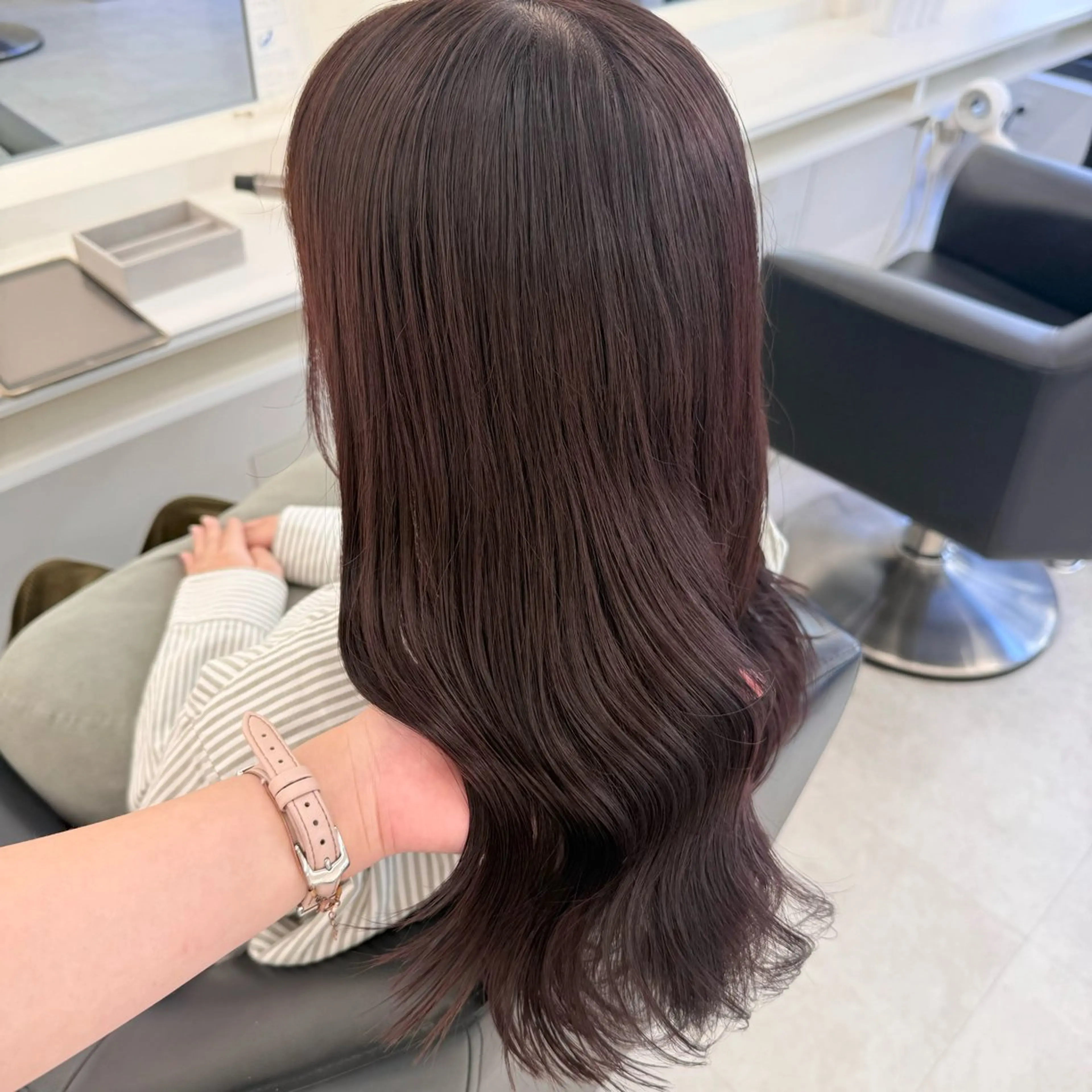 セミロング カラー カット ヘアカラー ParveMix いしいまお🌼のヘアスタイル