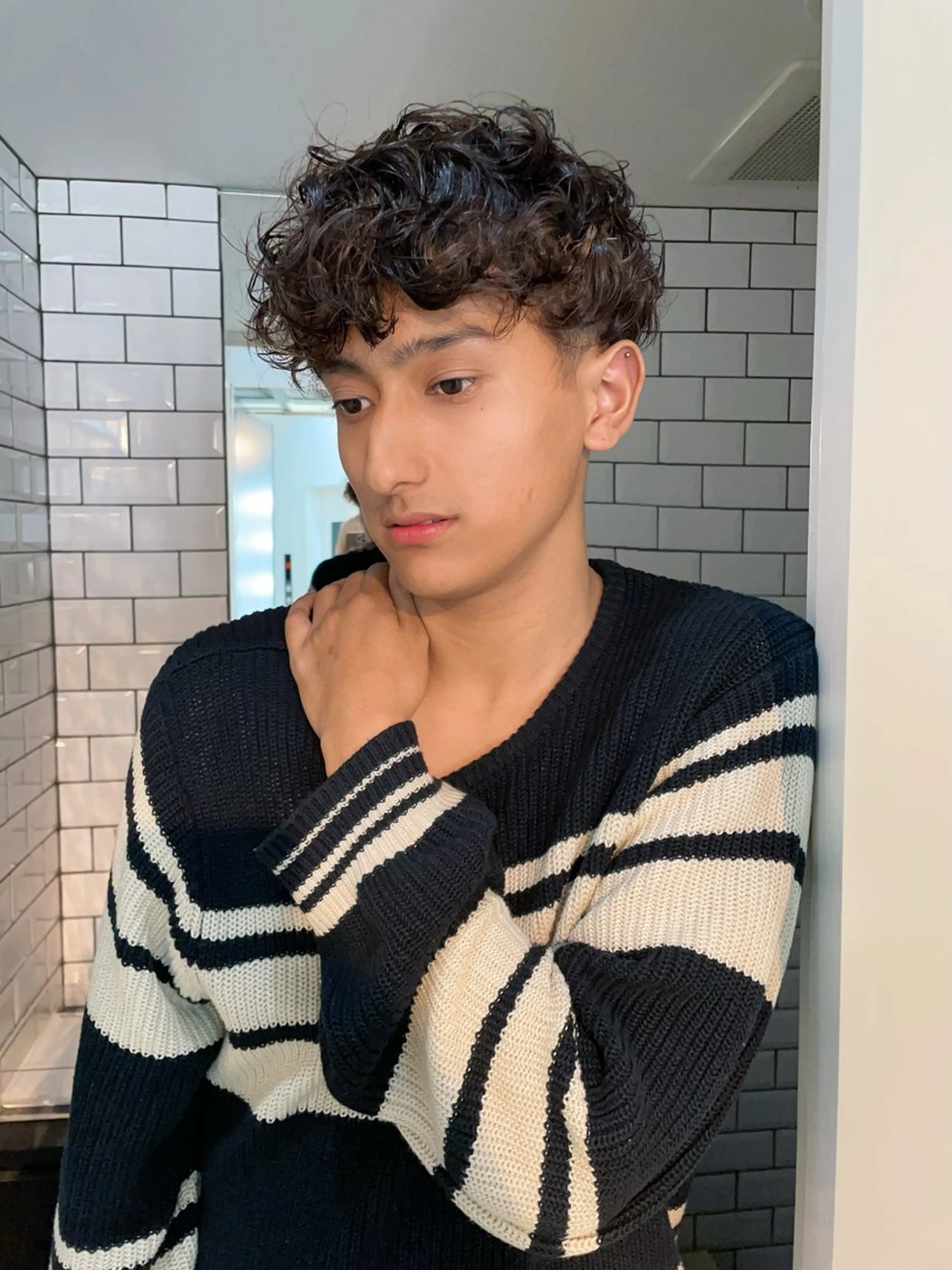 ミディアム パーマ デザインカラー/ ハイトーン/ケイジのヘアスタイル