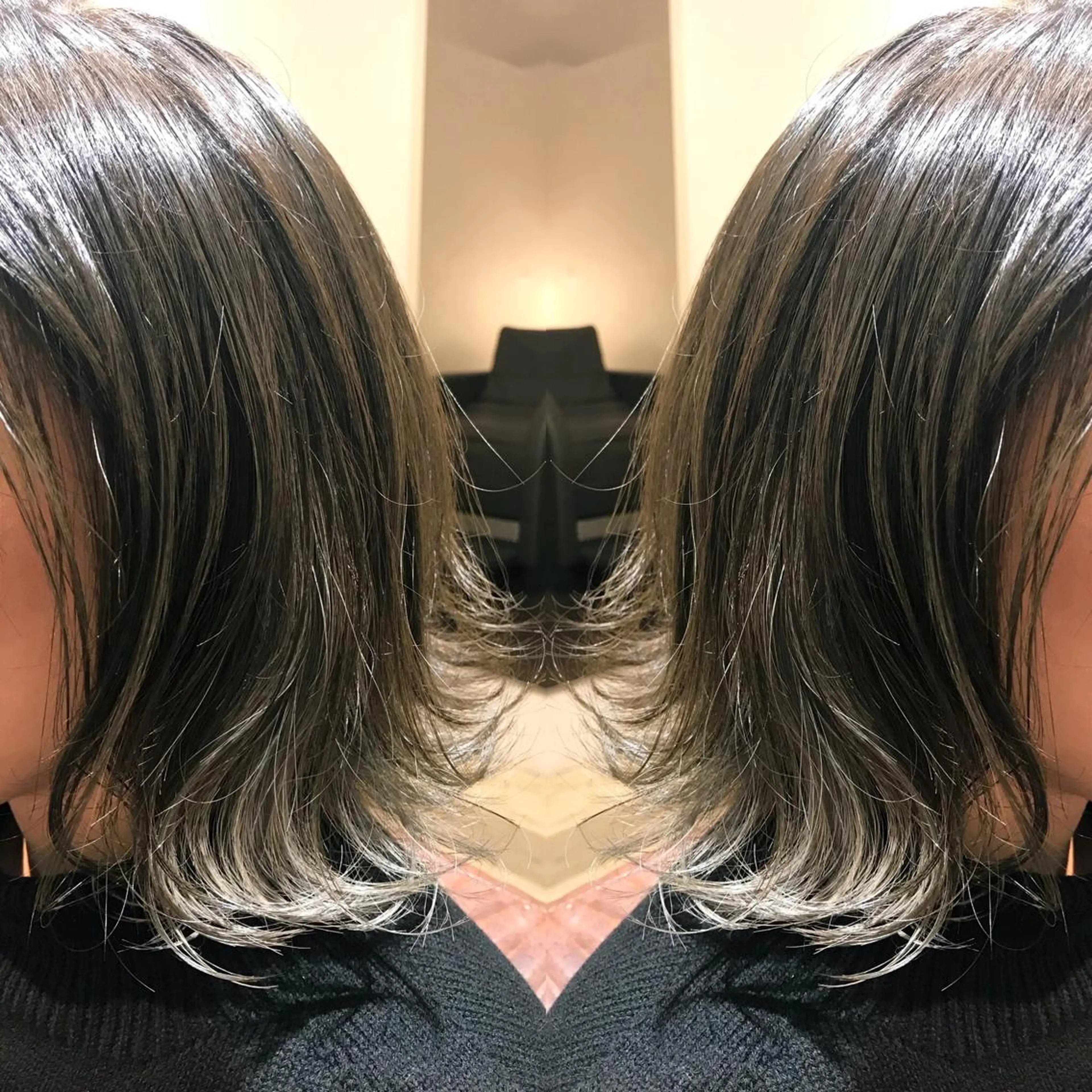 ミディアム カラー シールエクステ⭐️ オオミタクヤのヘアスタイル