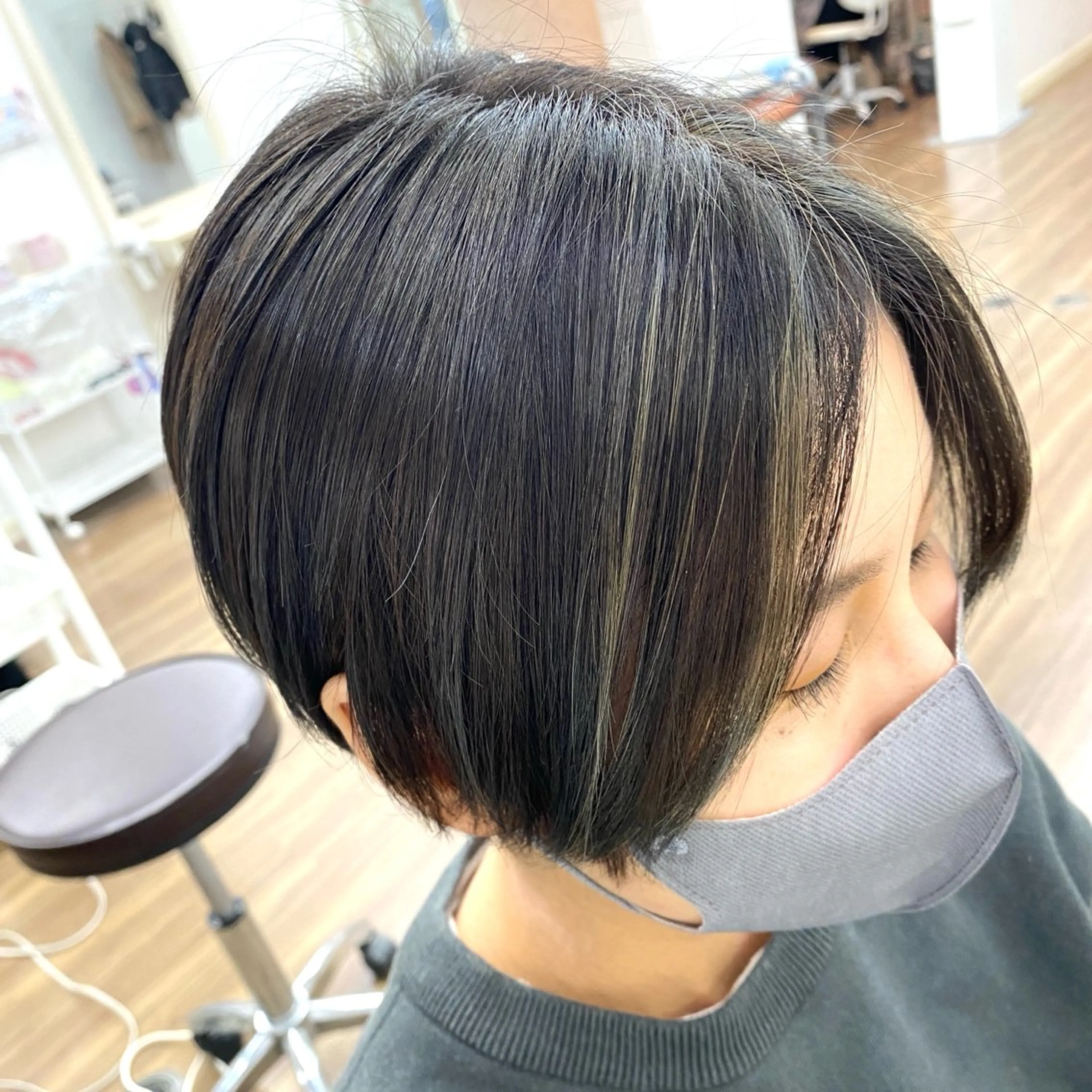 ショート カラー ハイライトカラー エクステ ハイライト GLOSS♡ ヤマガミコウジのヘアスタイル