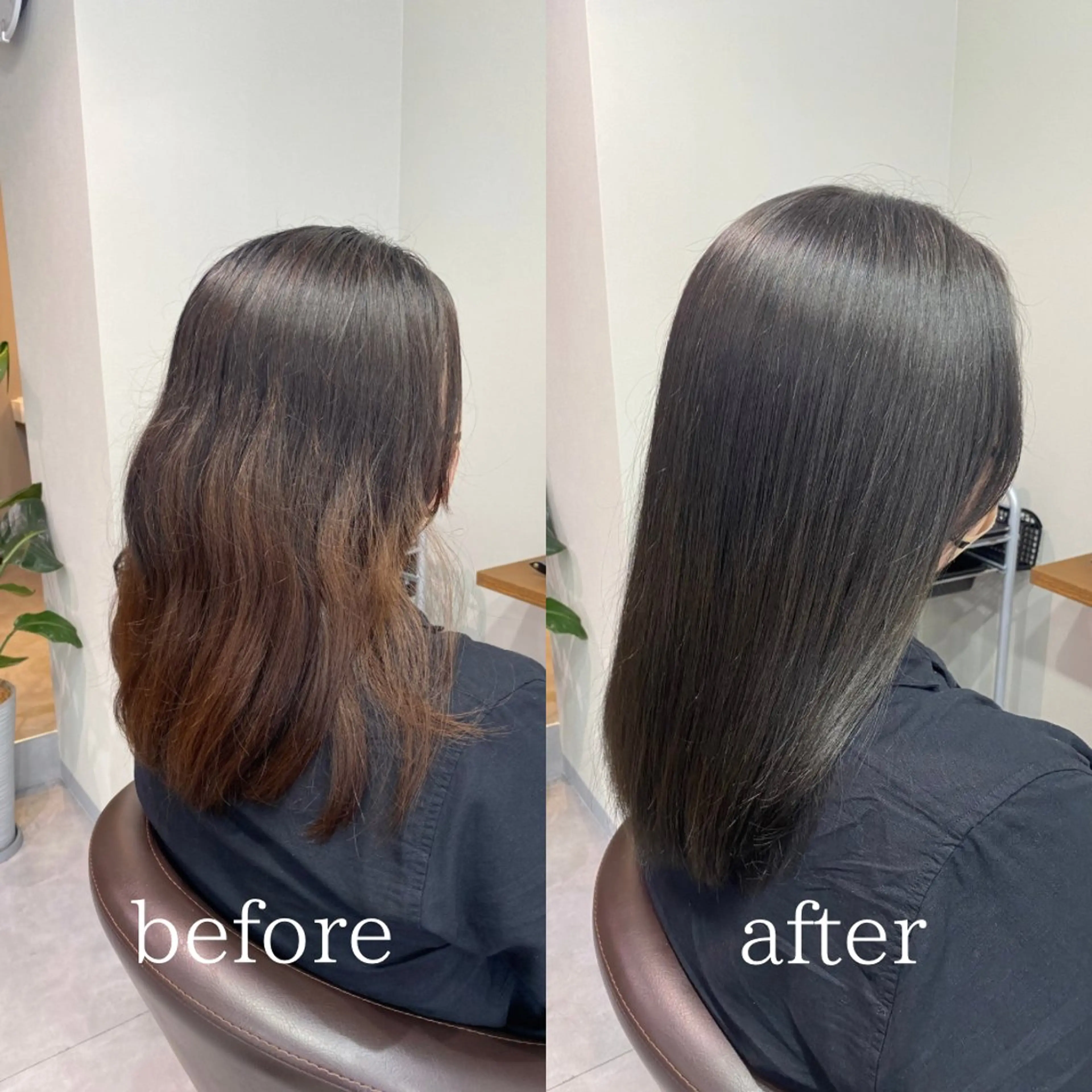 ミディアム 縮毛矯正 トリートメント ROOM所属・髪質改善・縮毛矯正/ 下村陽平のヘアスタイル