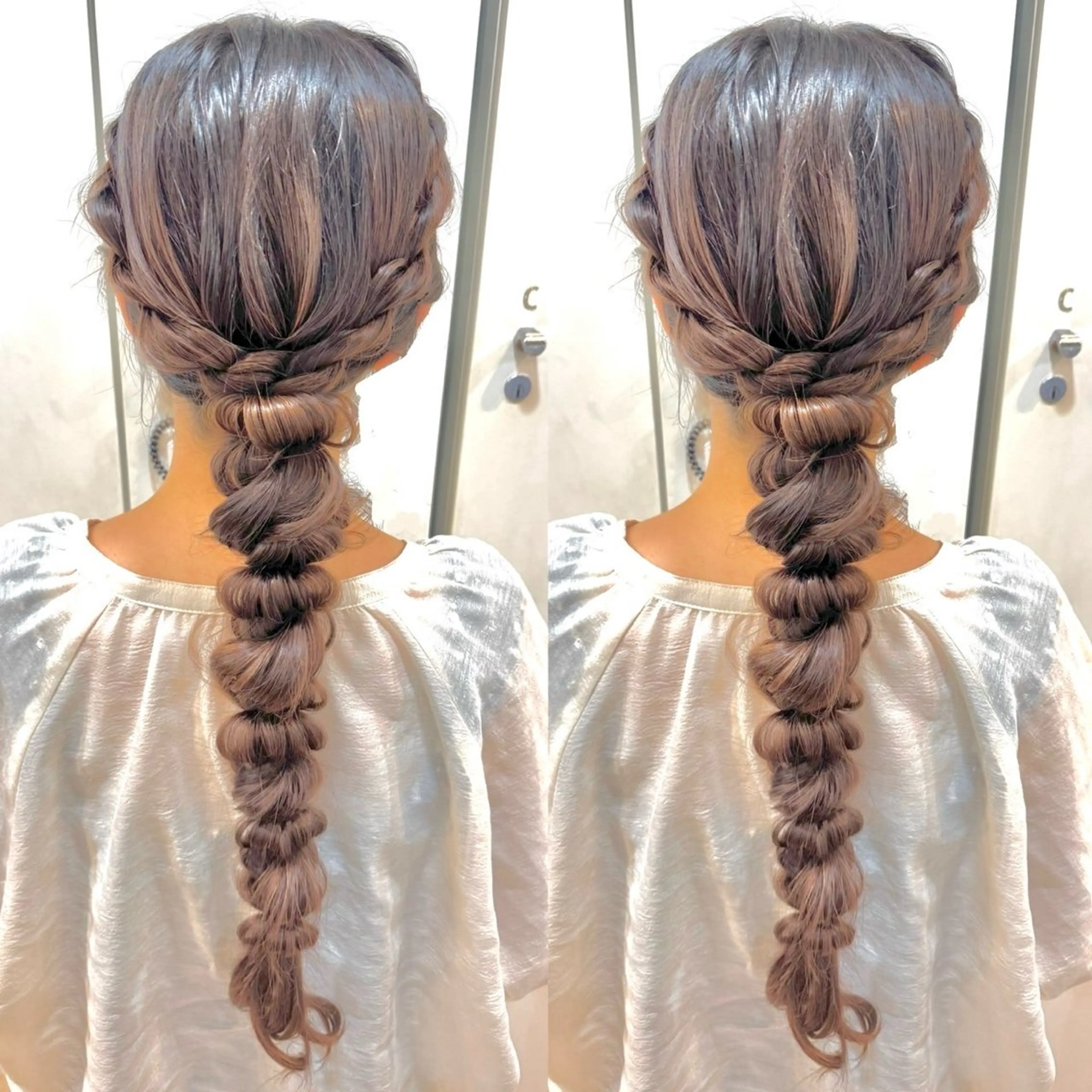 ロング ロング ヘアセット ヘアメ🎀推しカラー 🥣横浜/しほ🧸のヘアスタイル