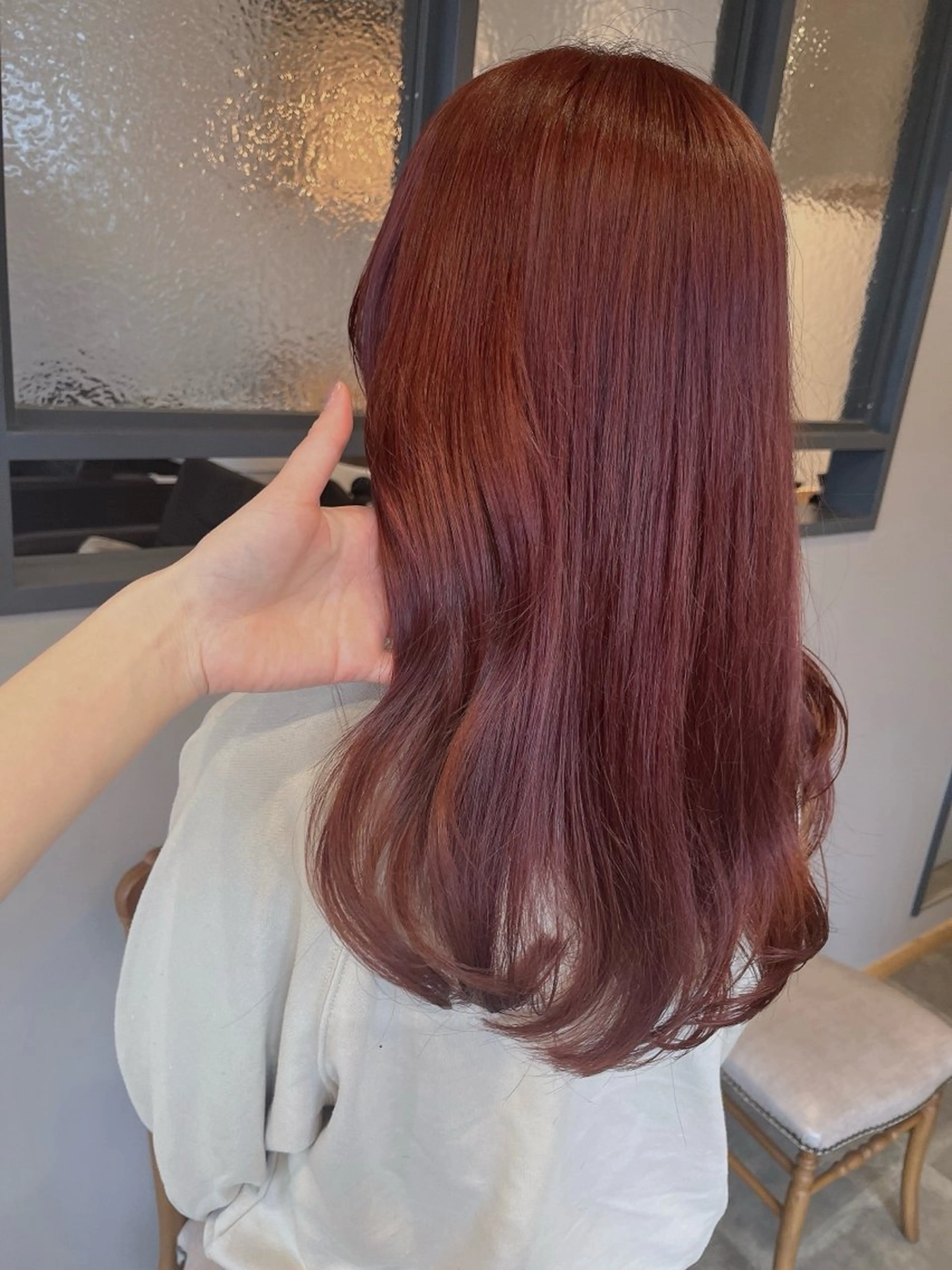 ロング カット ヘアカラー トリートメント 緒方 つばさのヘアスタイル