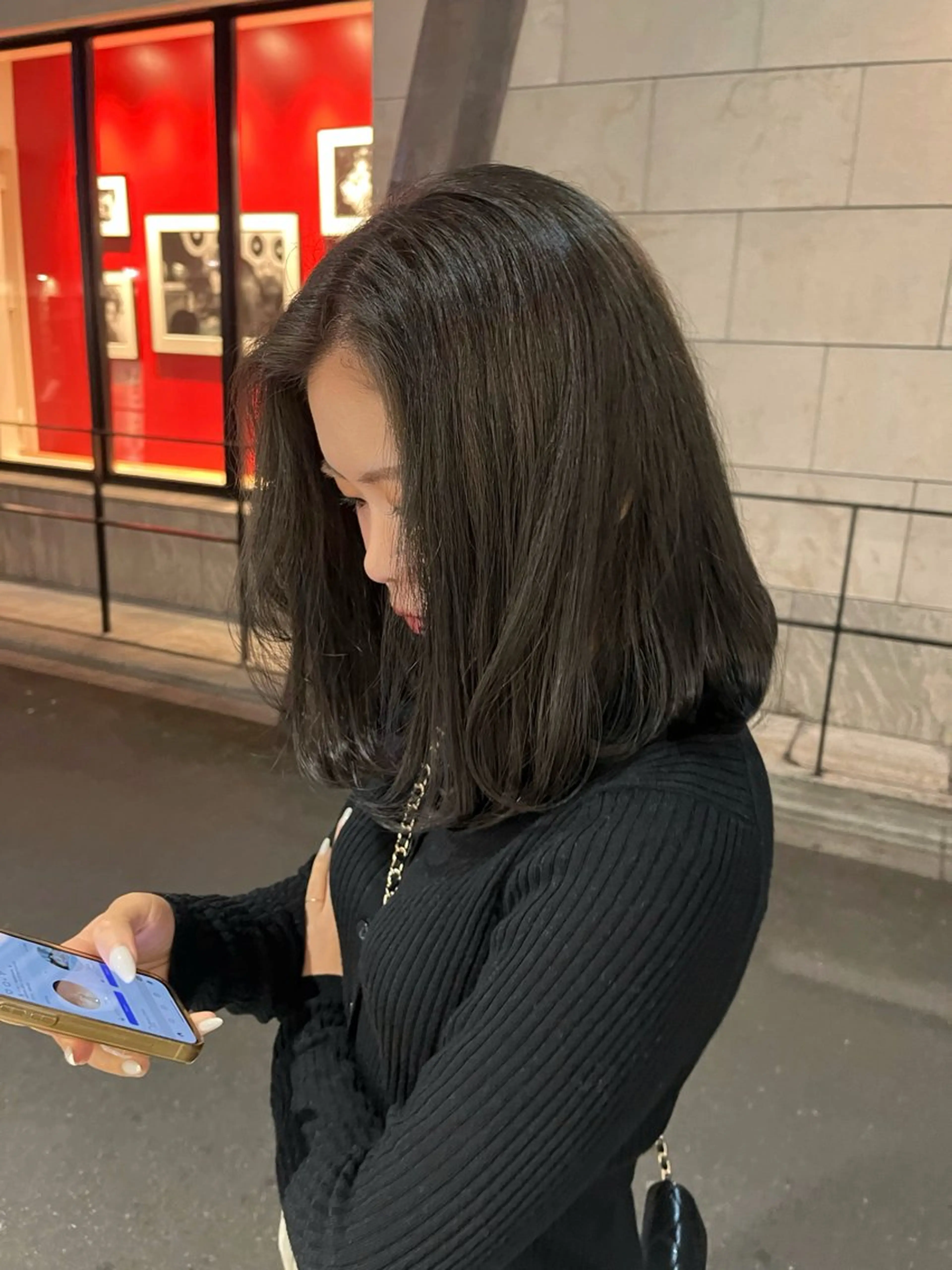 ミディアム カラー 髪質改善/美髪 透明感/nanakoのヘアスタイル