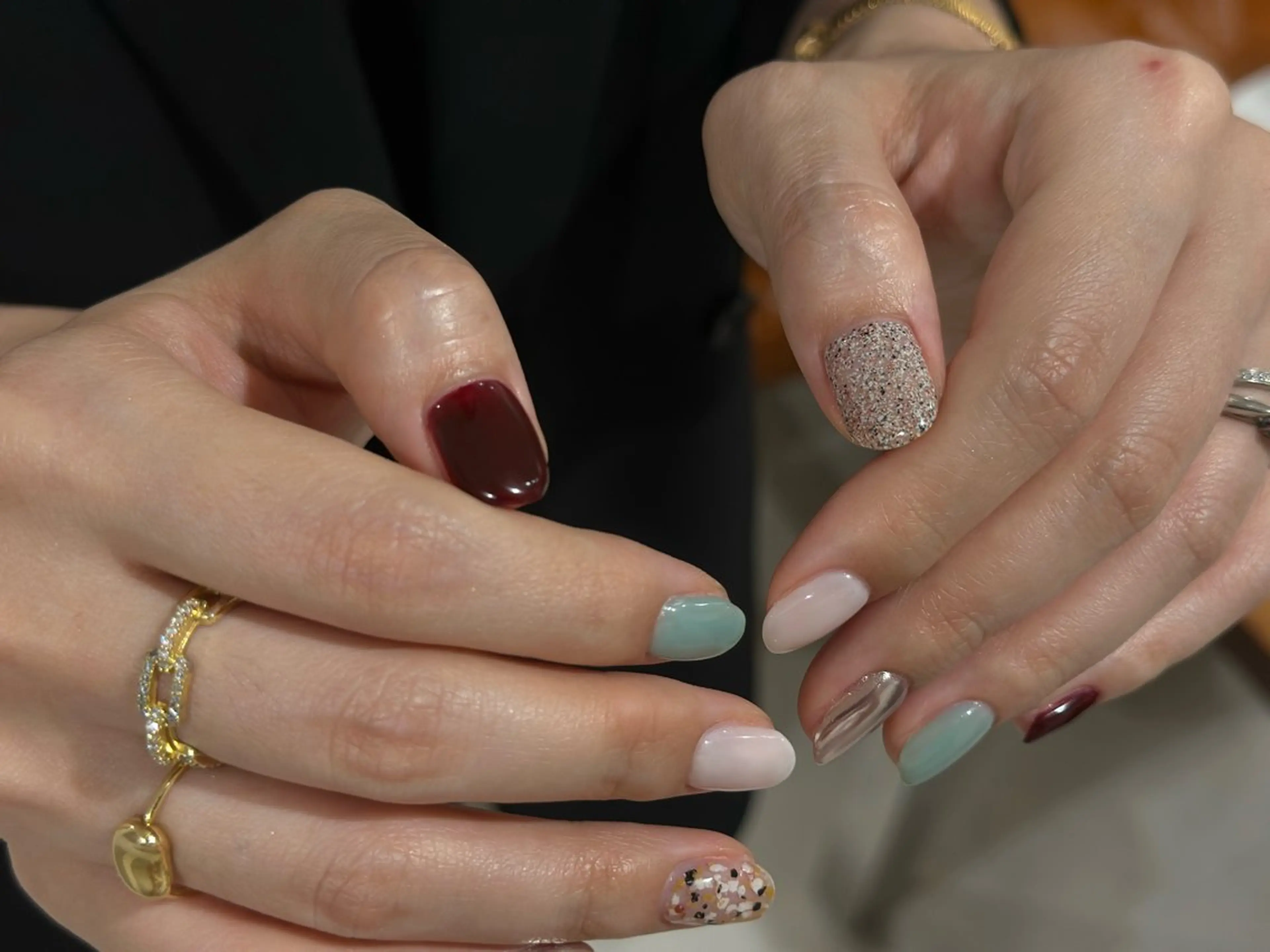 ネイル アートネイル ジェルネイル ラメ(グリッター) ミラーネイル シンプルネイル ANOVA所属・ANOVA アノヴァのネイルデザイン