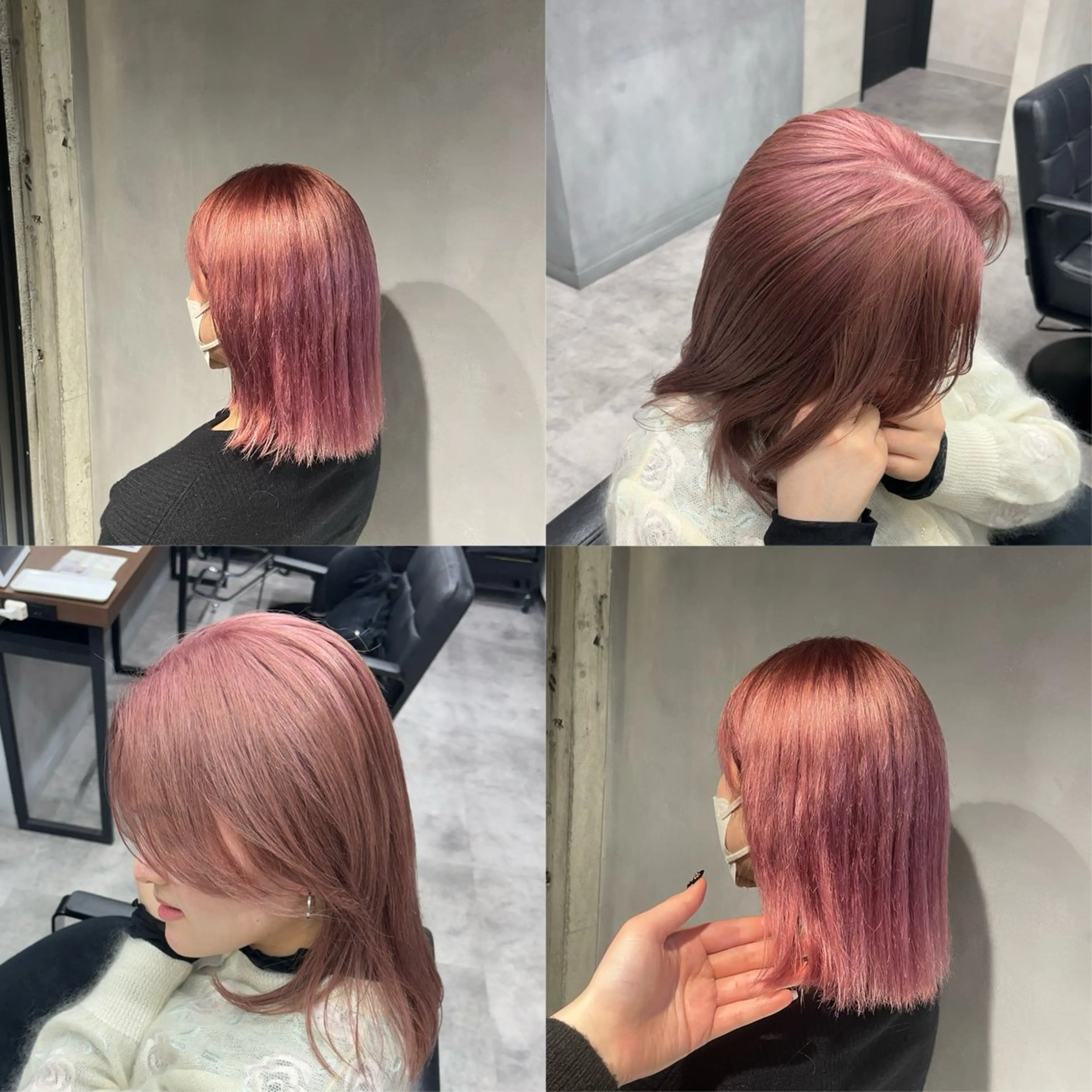 カラー ブリーチ 透明感カラー ピンクカラー 暖色/ハイトーン/ カラー/HBLのヘアスタイル