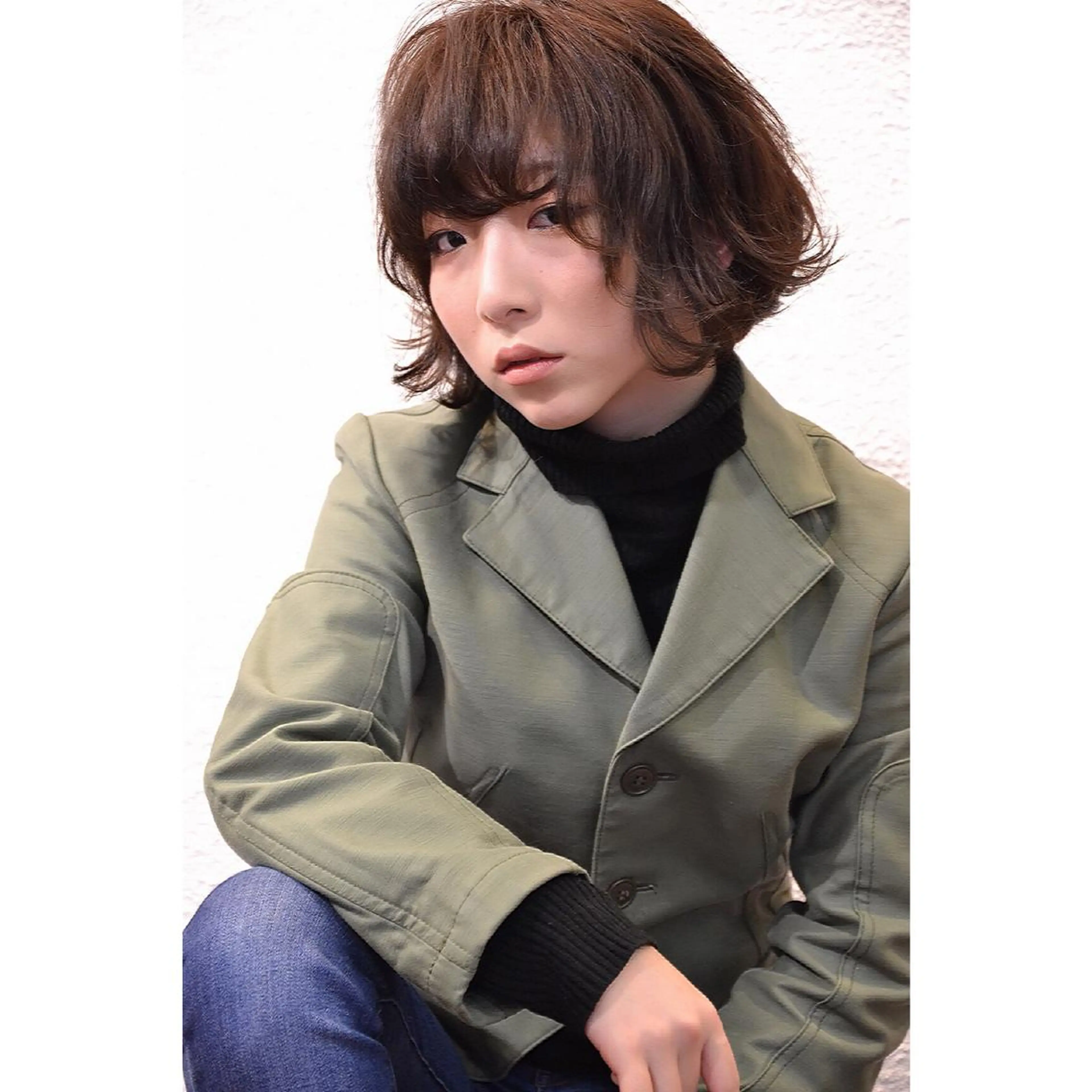 ミディアム カラー 透明感カラー オレンジ 外国人風カラー 江上拓郎/ショート /酸性ストレートのヘアスタイル