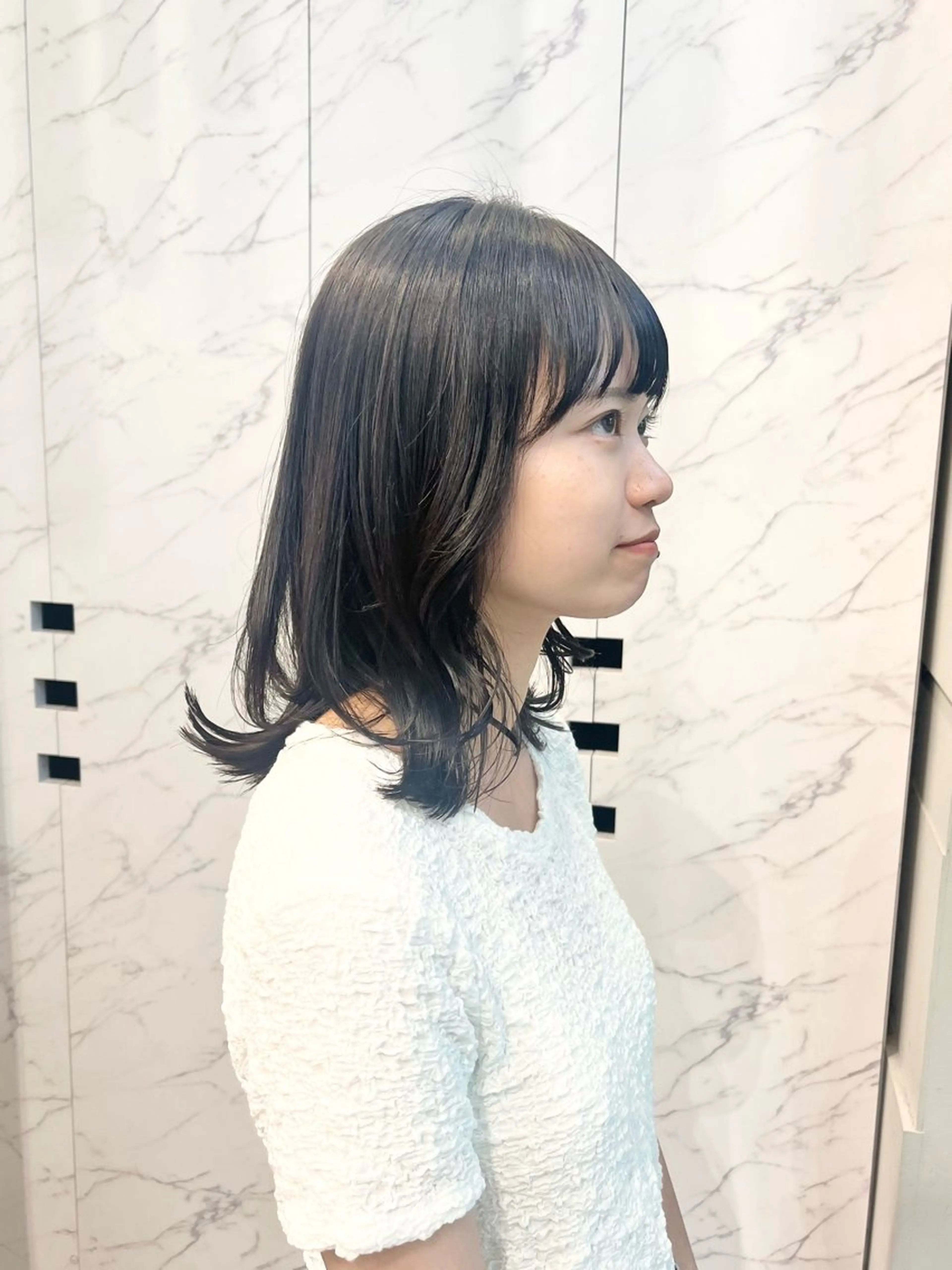 セミロング カット ヘアカラー ﾏｽﾀﾞ ｱｲﾘのヘアスタイル