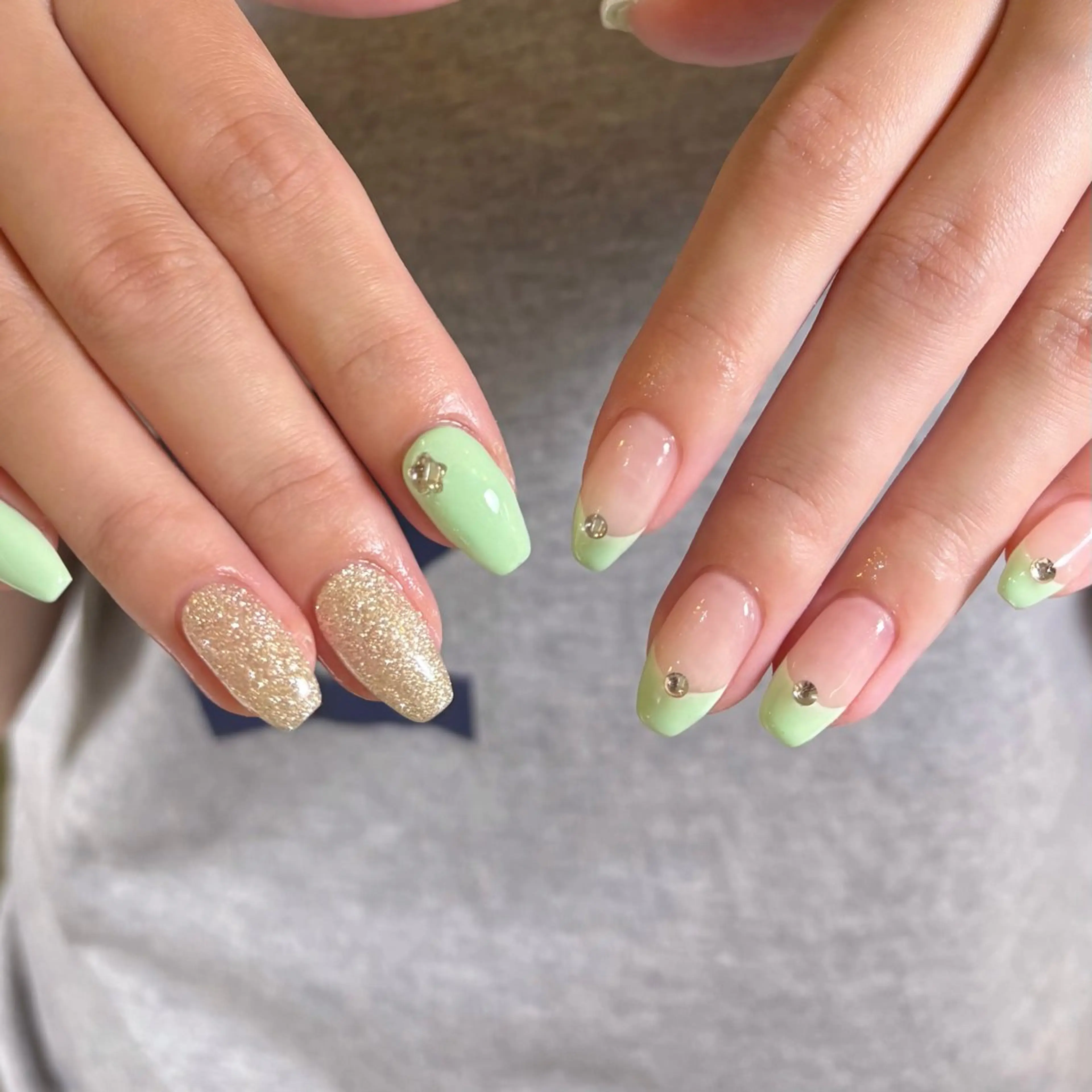 ネイル ストーンネイル ハンドネイル EmaNail肥後橋店所属・EmaNail 肥後橋店🤍YURIのネイルデザイン