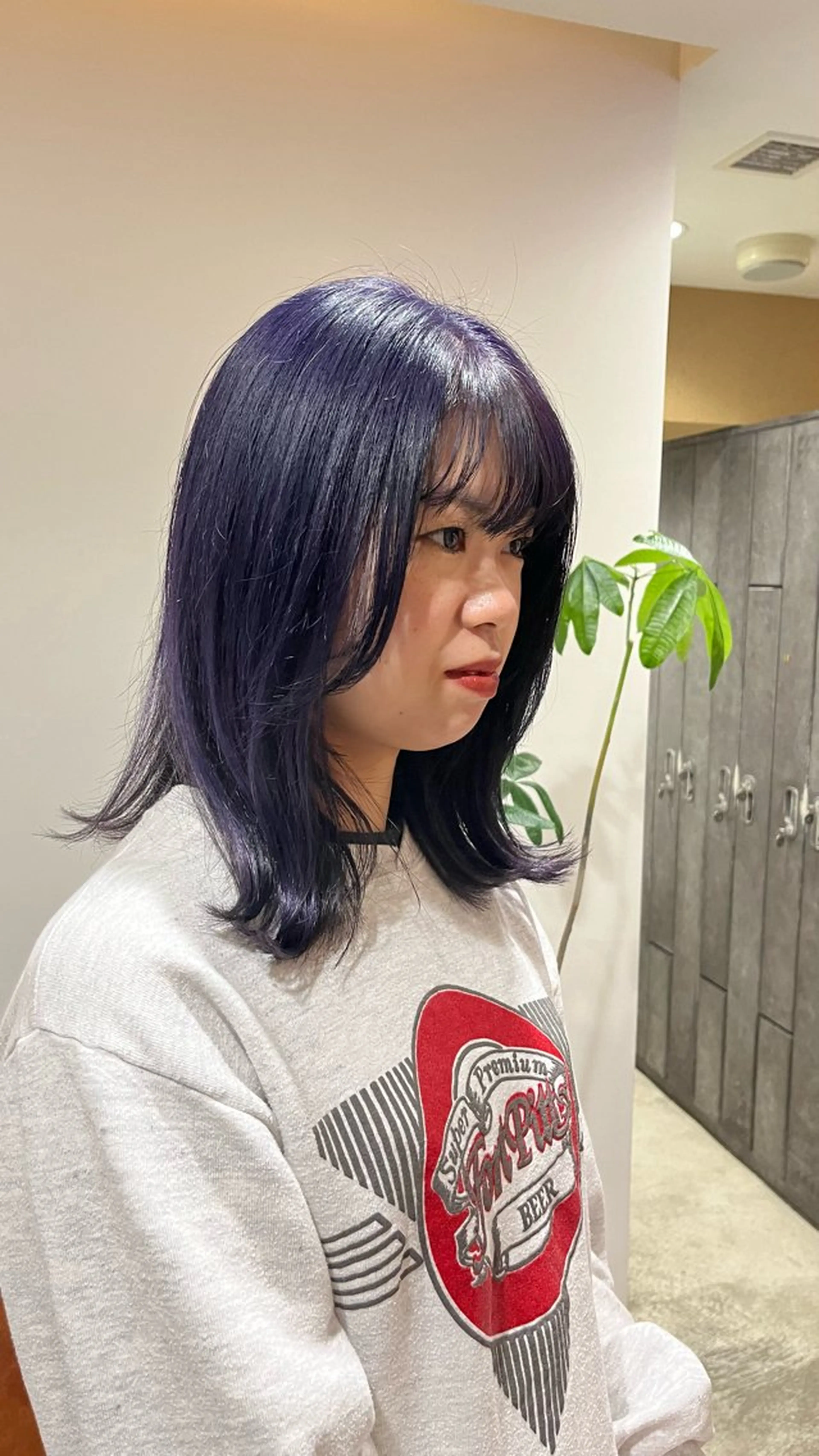 ミディアム パープルカラー 梅田美容室/カット /Maoのヘアスタイル