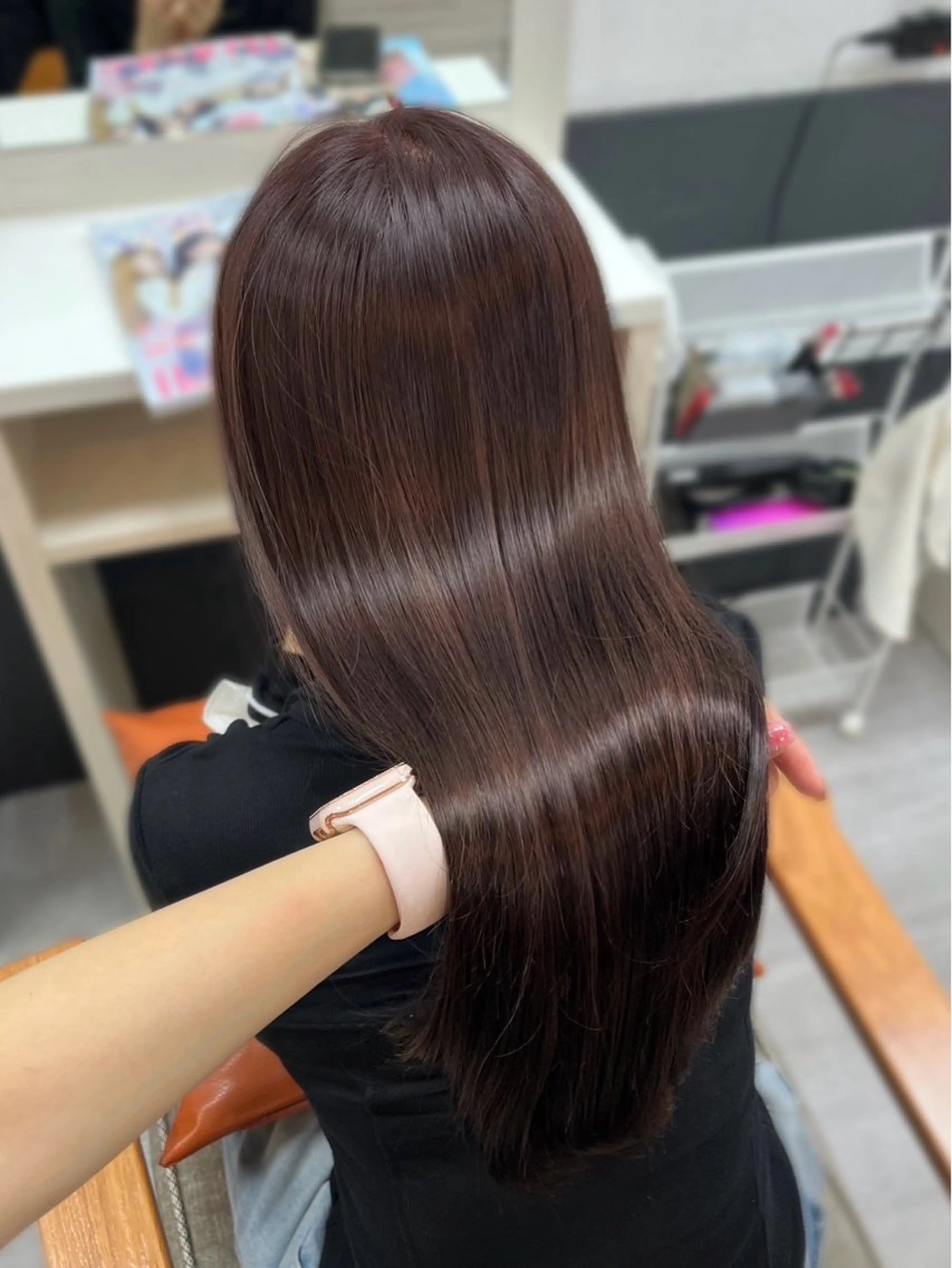 ロング 艶髪カラー┊︎ レイヤーボブ🍀きりのヘアスタイル