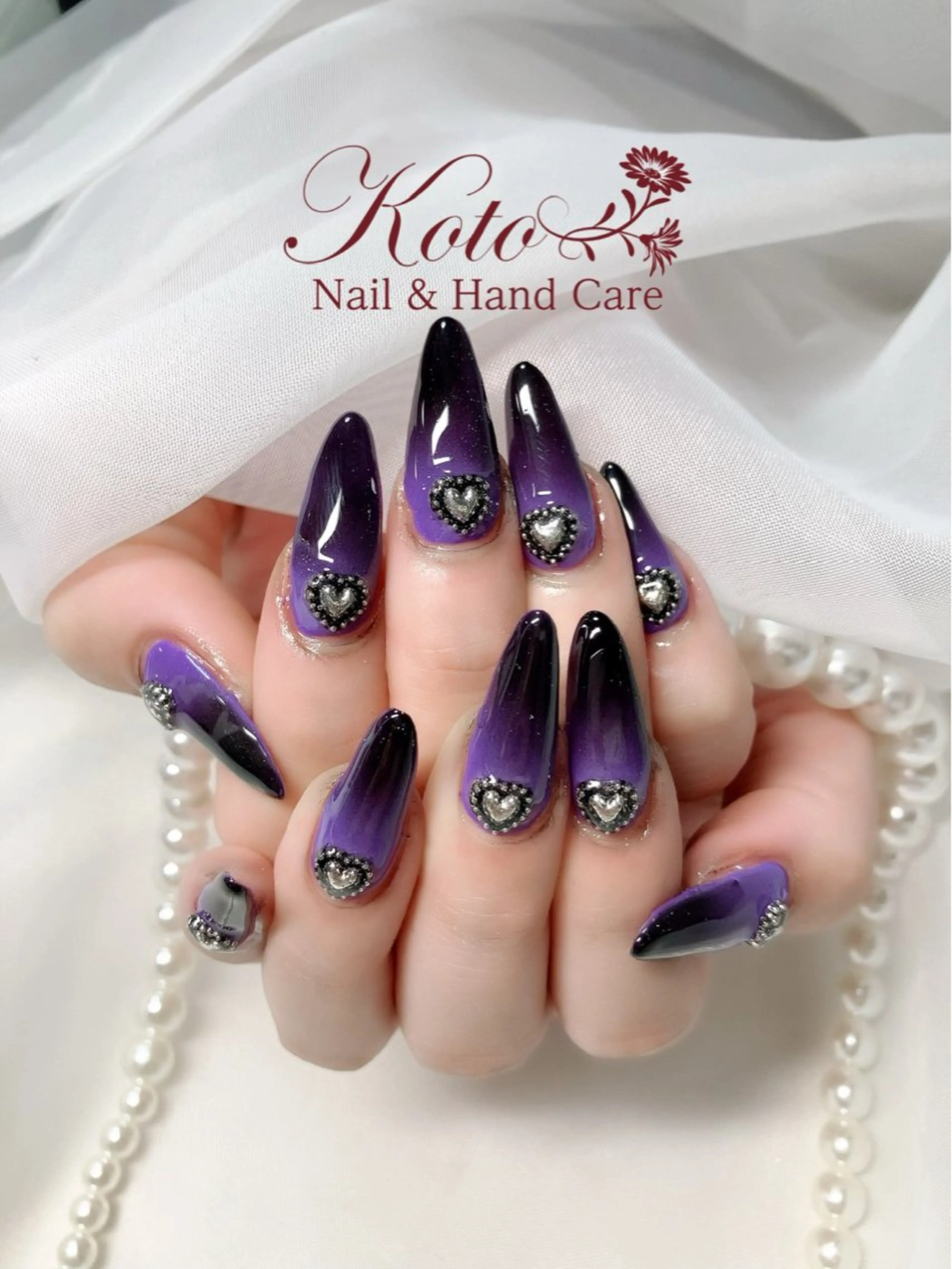 ネイル 長さ出し ジェルネイル 持ち込み ニュアンスネイル 赤色 ハンドネイル Nail Salon KOTOのネイルデザイン