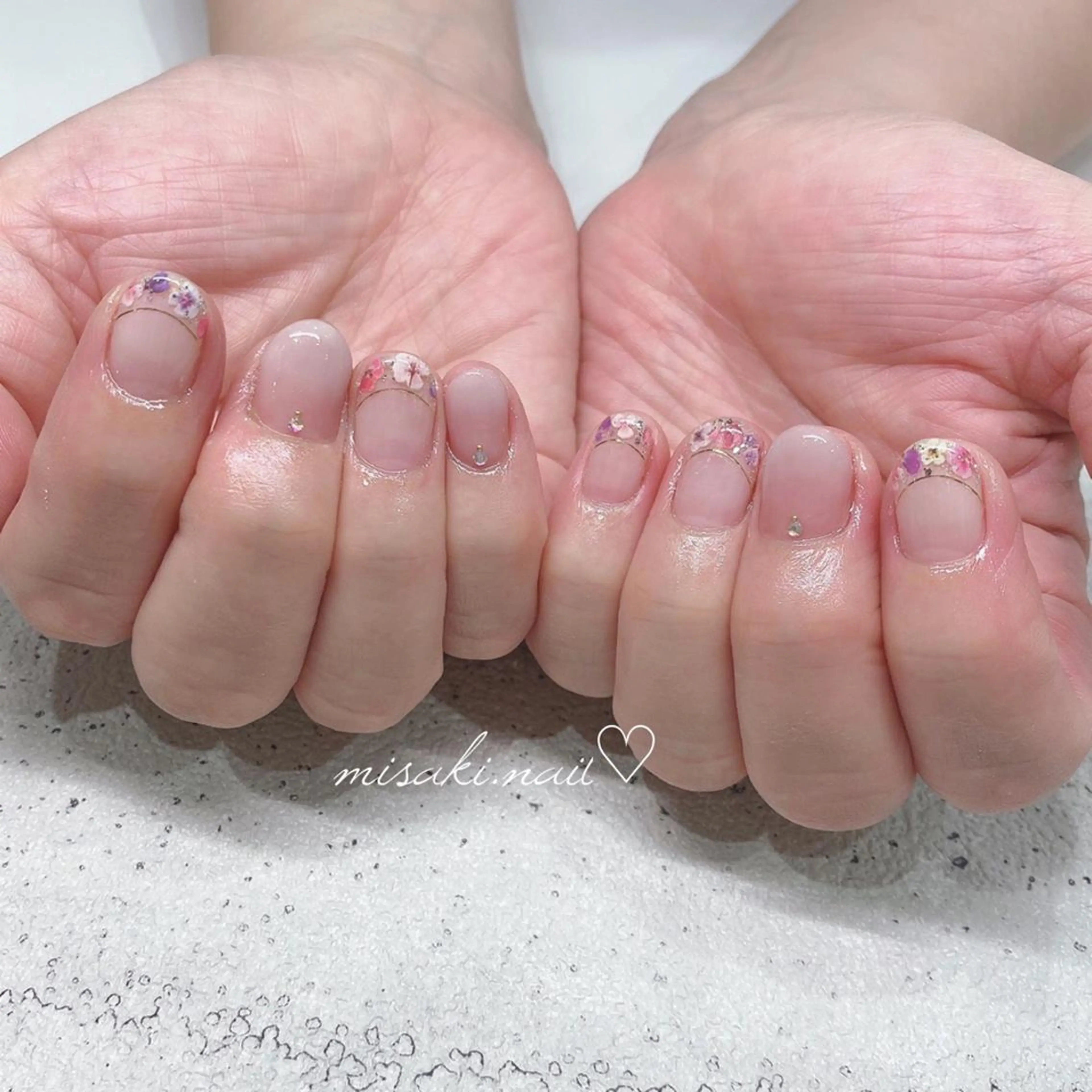 ネイル 韓国ネイル ワンホンネイル ハンドネイル nailsalon miinailsのネイルデザイン