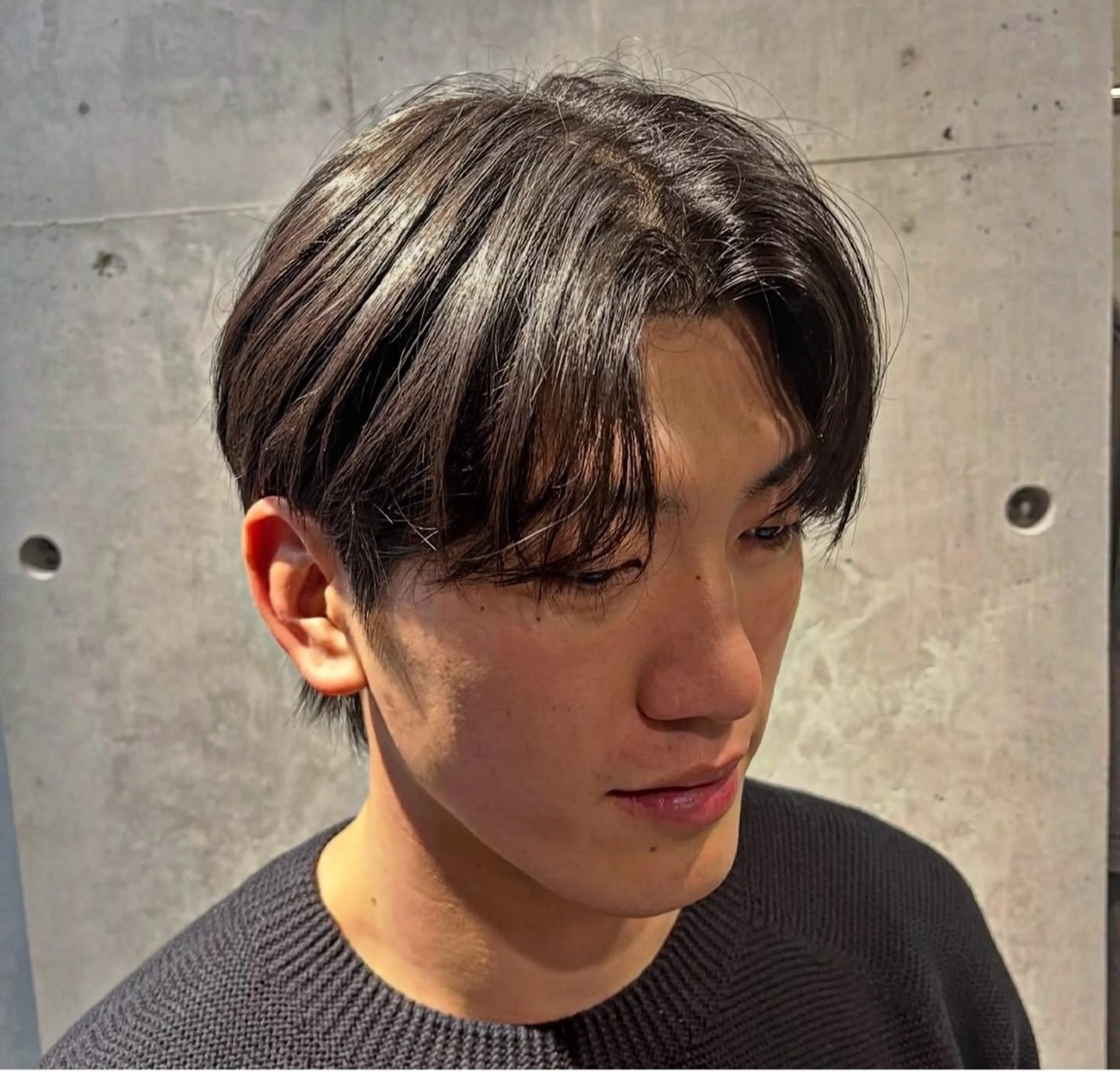 【Men's】デザインカット+ナチュラルカラー(ブリーチなし)の写真