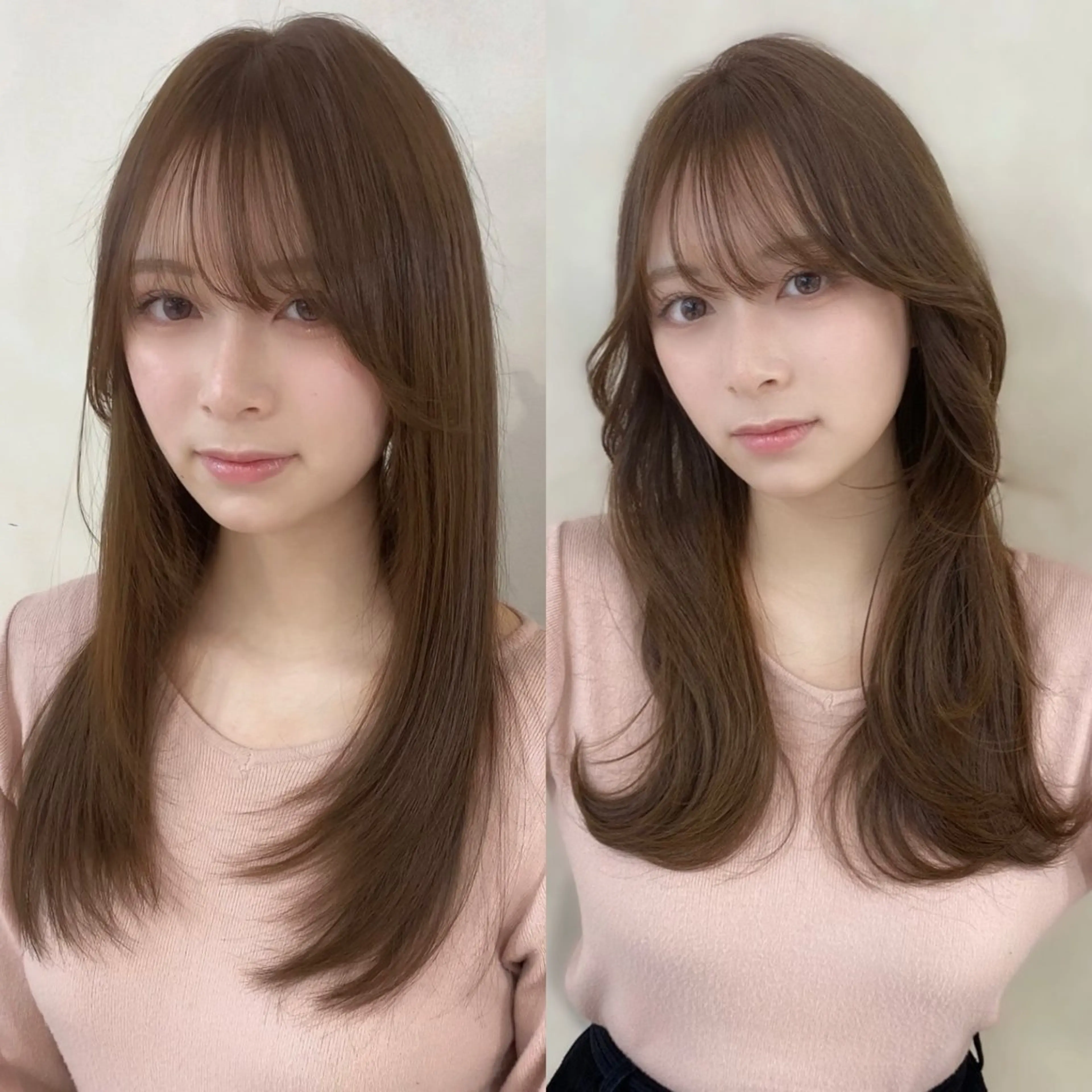 ロング 顔まわりレイヤー 顔周りカット レイヤーカット カット 新宿/韓国メンズ RIKUパーマのヘアスタイル