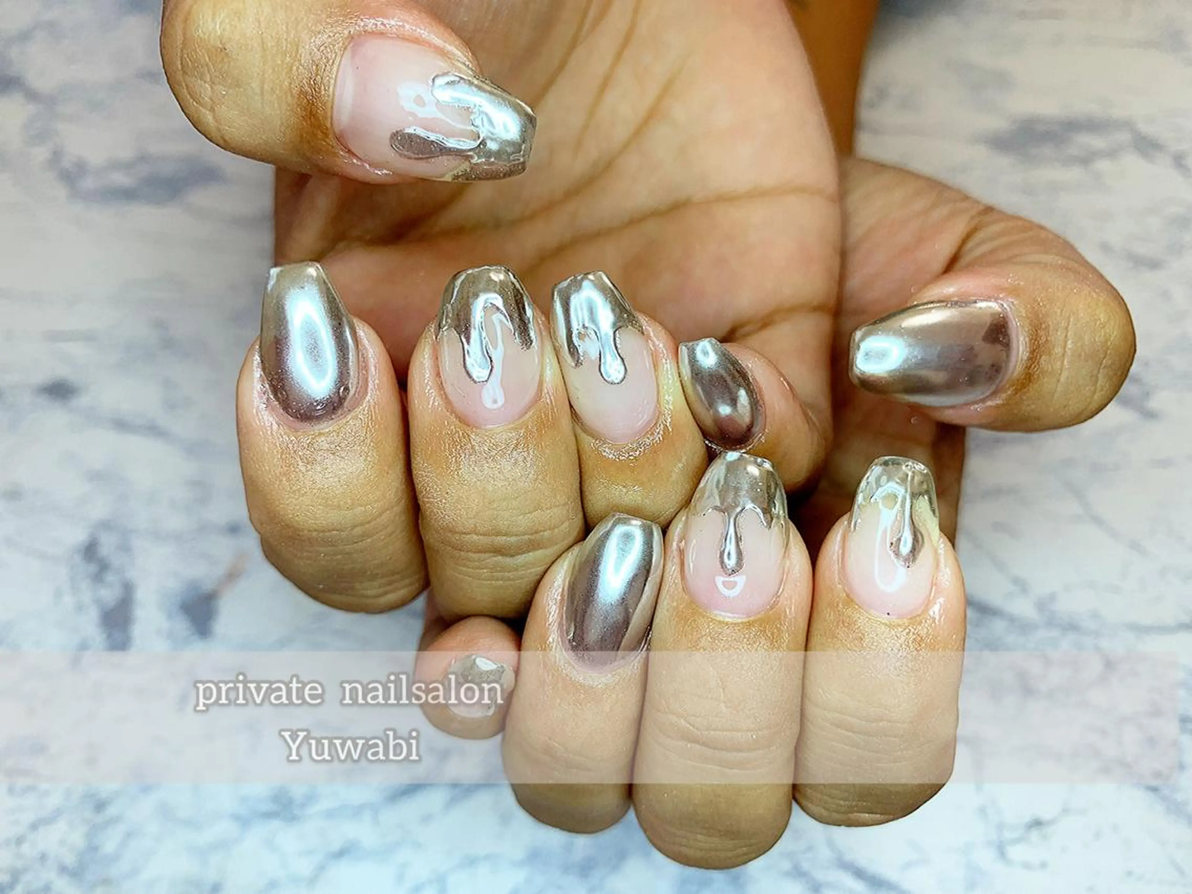 ネイル 持ち込み ハンドネイル フットネイル Yuwabi Nail所属・Mimore ミモア 水戸のネイルデザイン